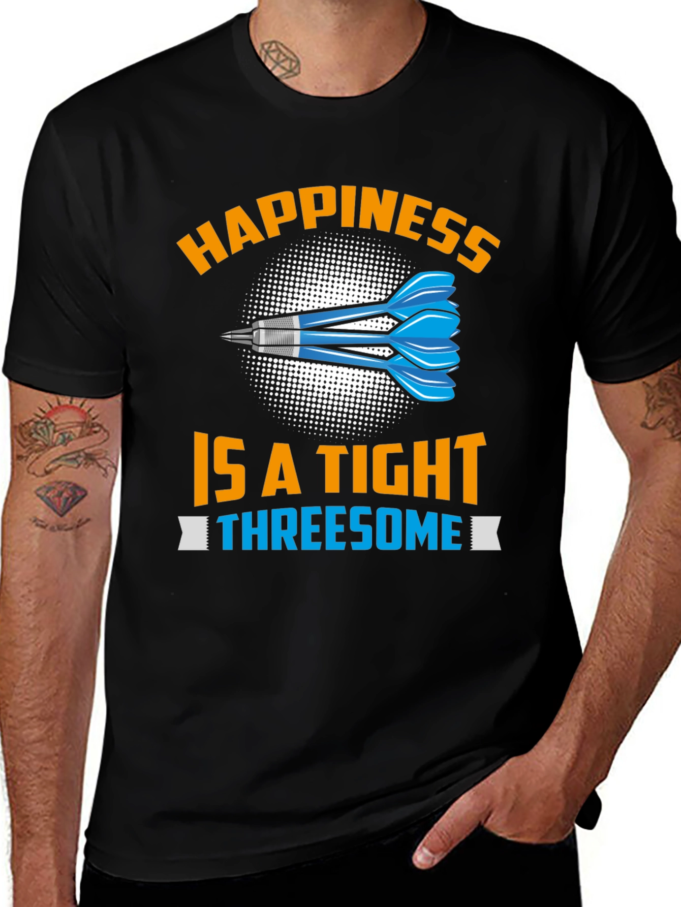 Variant 7 of Happiness Is A Tight Threesome Dart T-Shirt