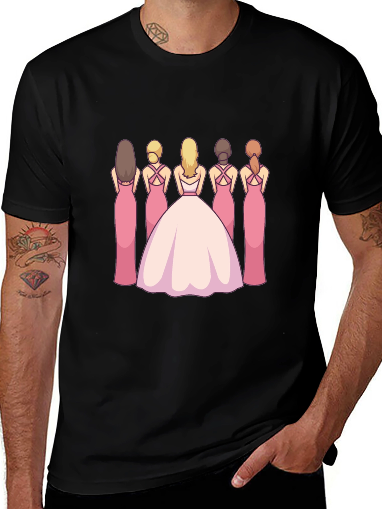 Bridesmaid Graphic Tee - Black