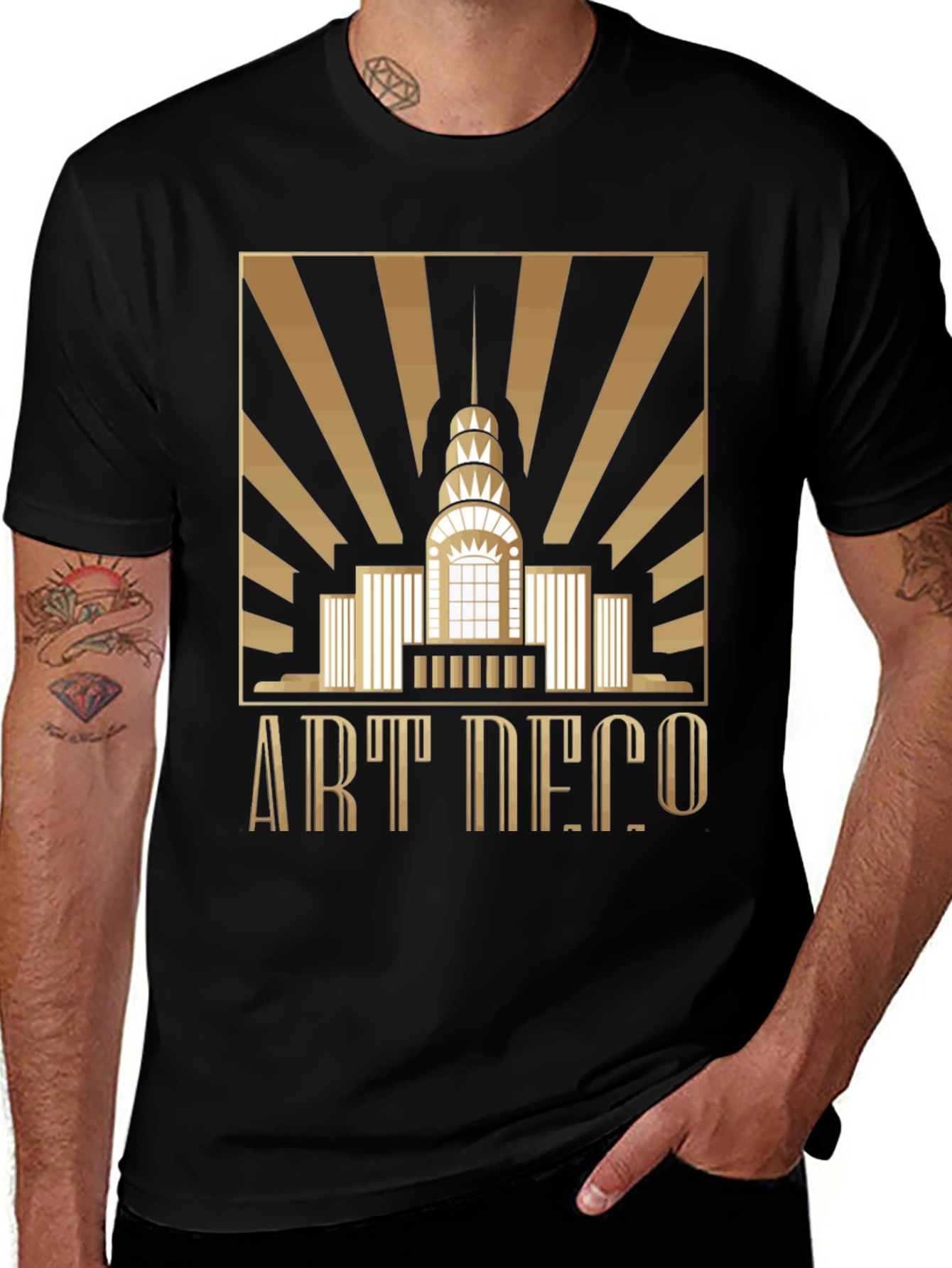 Art Deco Graphic T-Shirt - Vintage Inspired Style