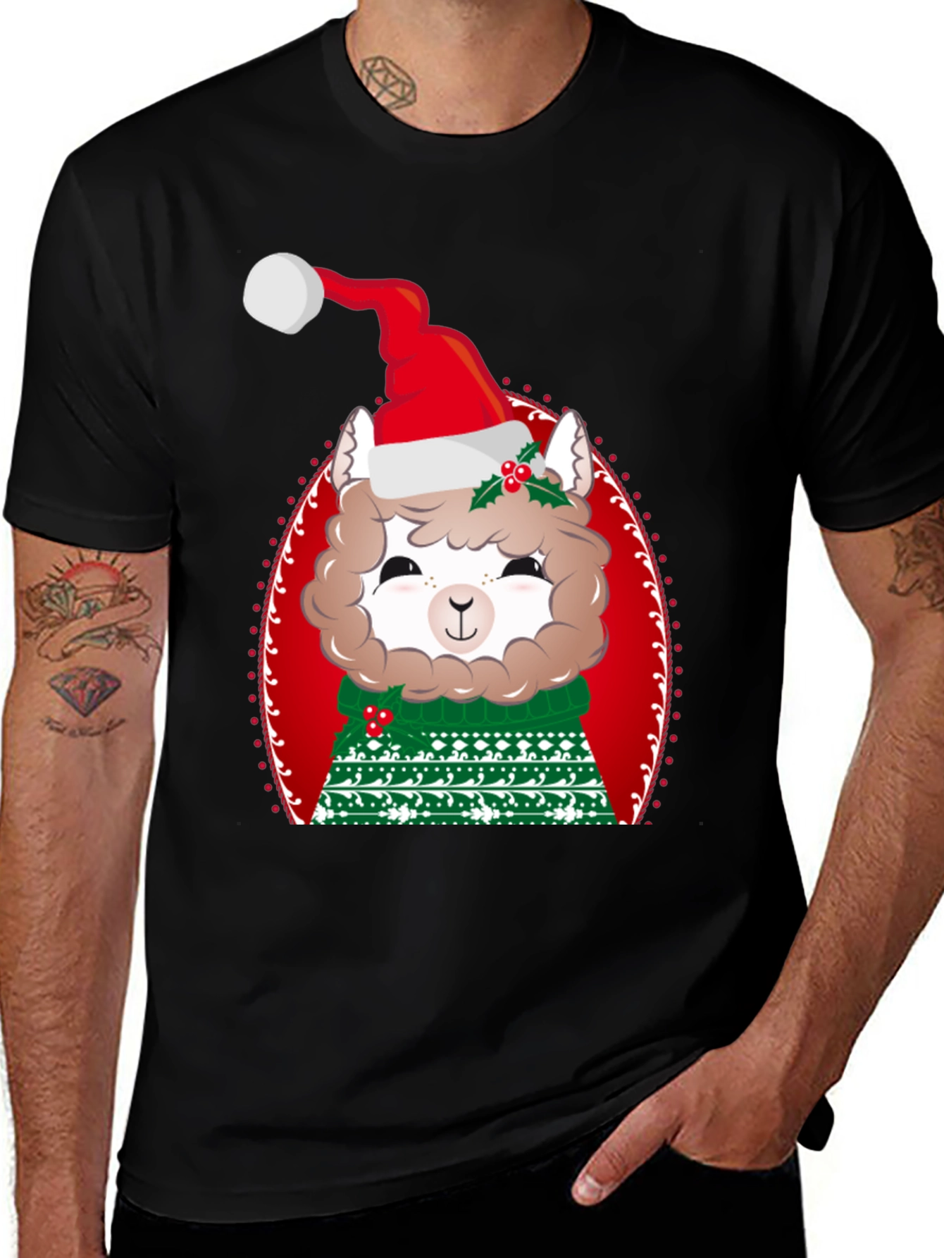 Festive Llama Christmas T-Shirt