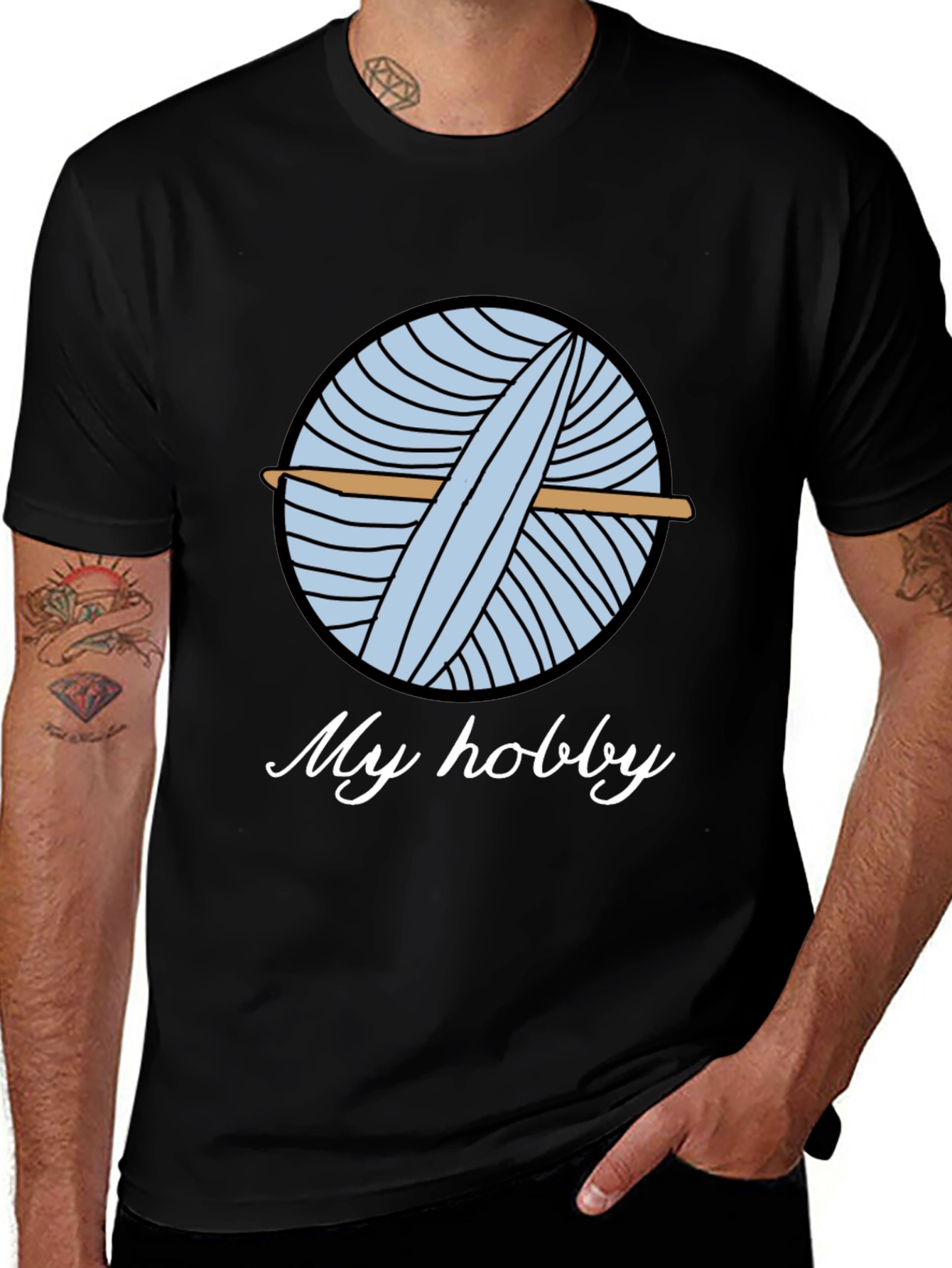 Variant 12 of My Hobby Knitting T-Shirt - Yarn Ball Crochet Design