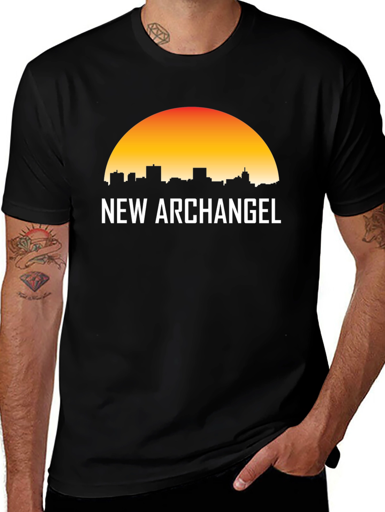 Variant 7 of New Archangel Skyline T-Shirt