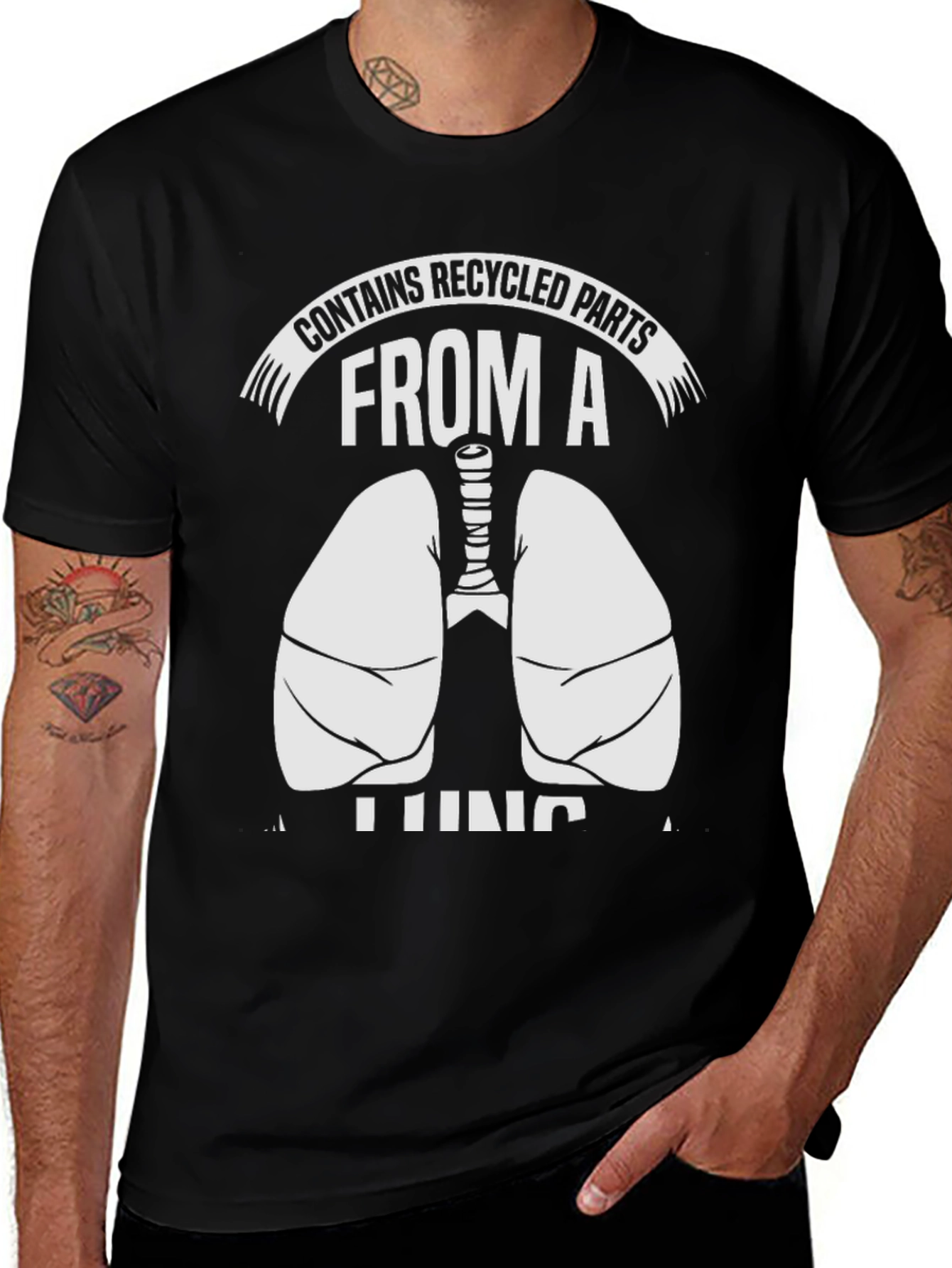 Variant 22 of Recycled Lung Parts Funny T-Shirt