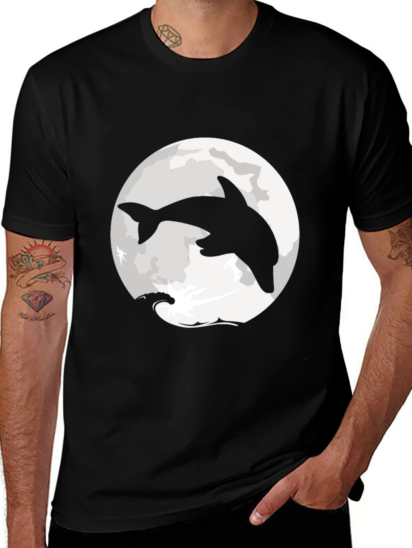 Variant 17 of Dolphin Moon Graphic T-Shirt