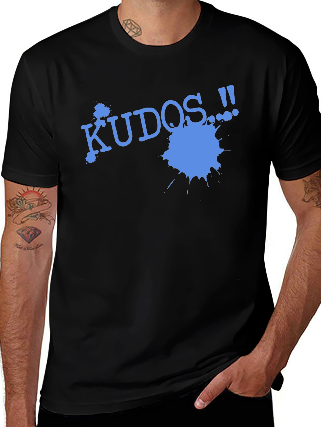 Variant 4 of Kudos Graphic Tee - Men's Black T-Shirt