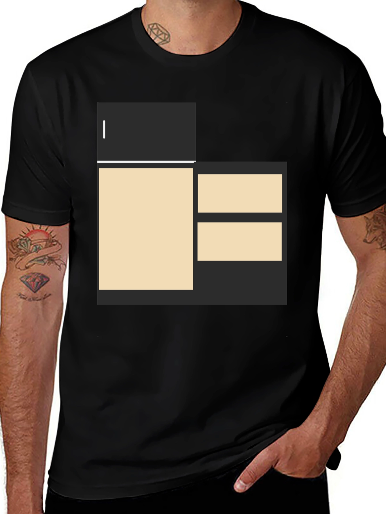 Variant 3 of Modern Refrigerator Graphic Tee - Minimalist Design