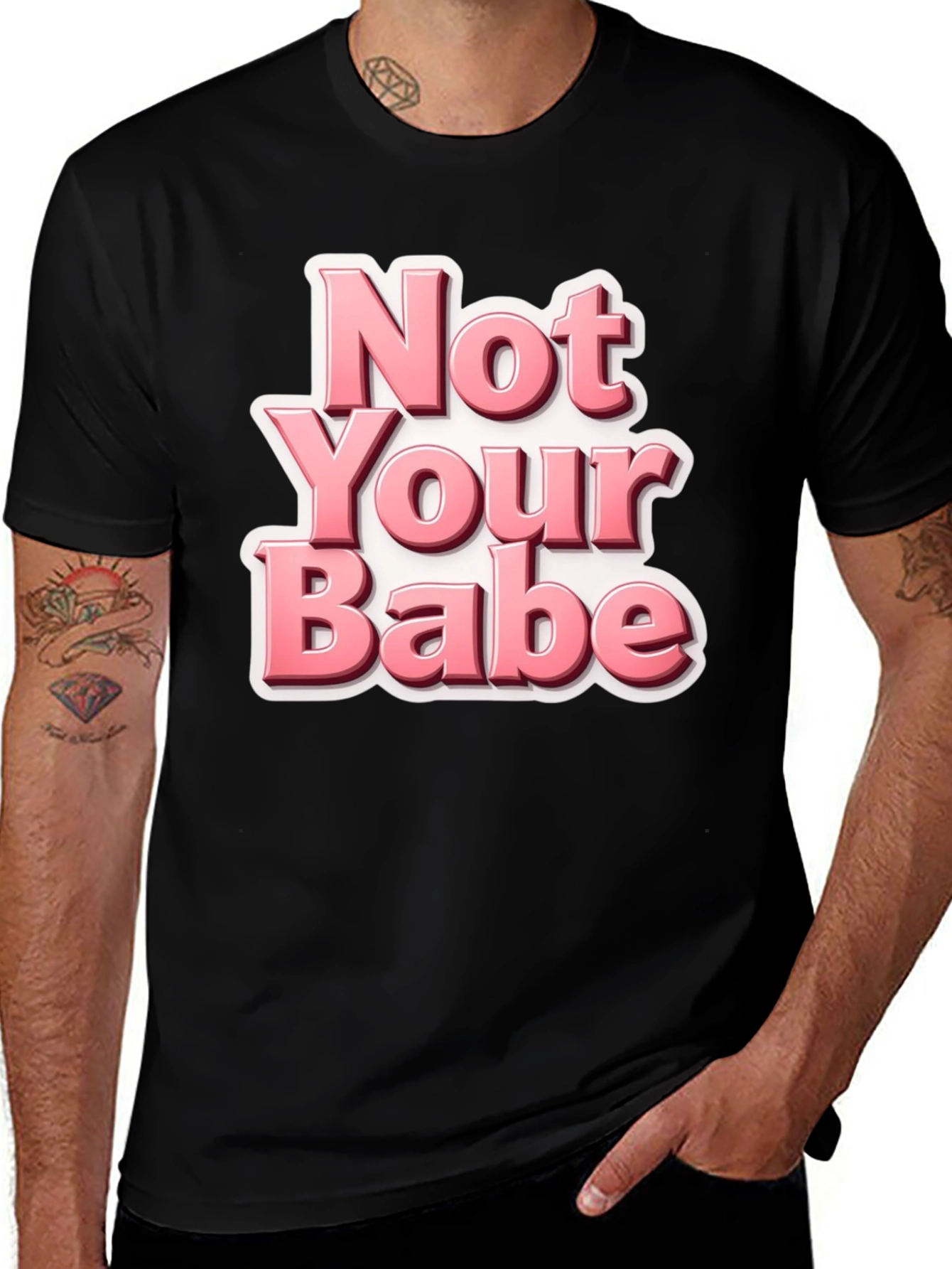Variant 9 of Not Your Babe Black Graphic Tee