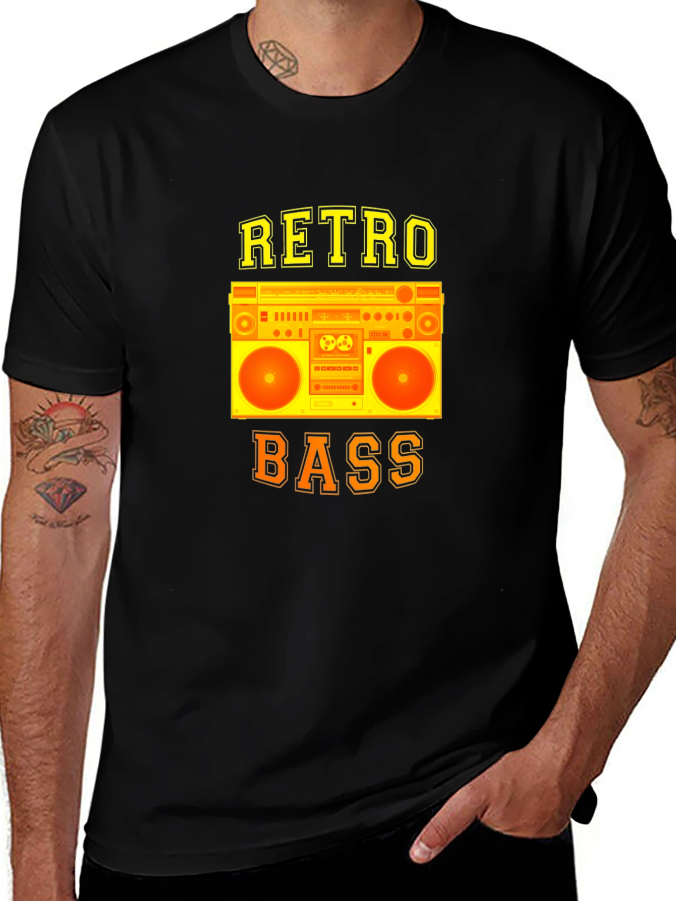 Variant 24 of Retro Bass Boombox T-Shirt - Vintage Music Style
