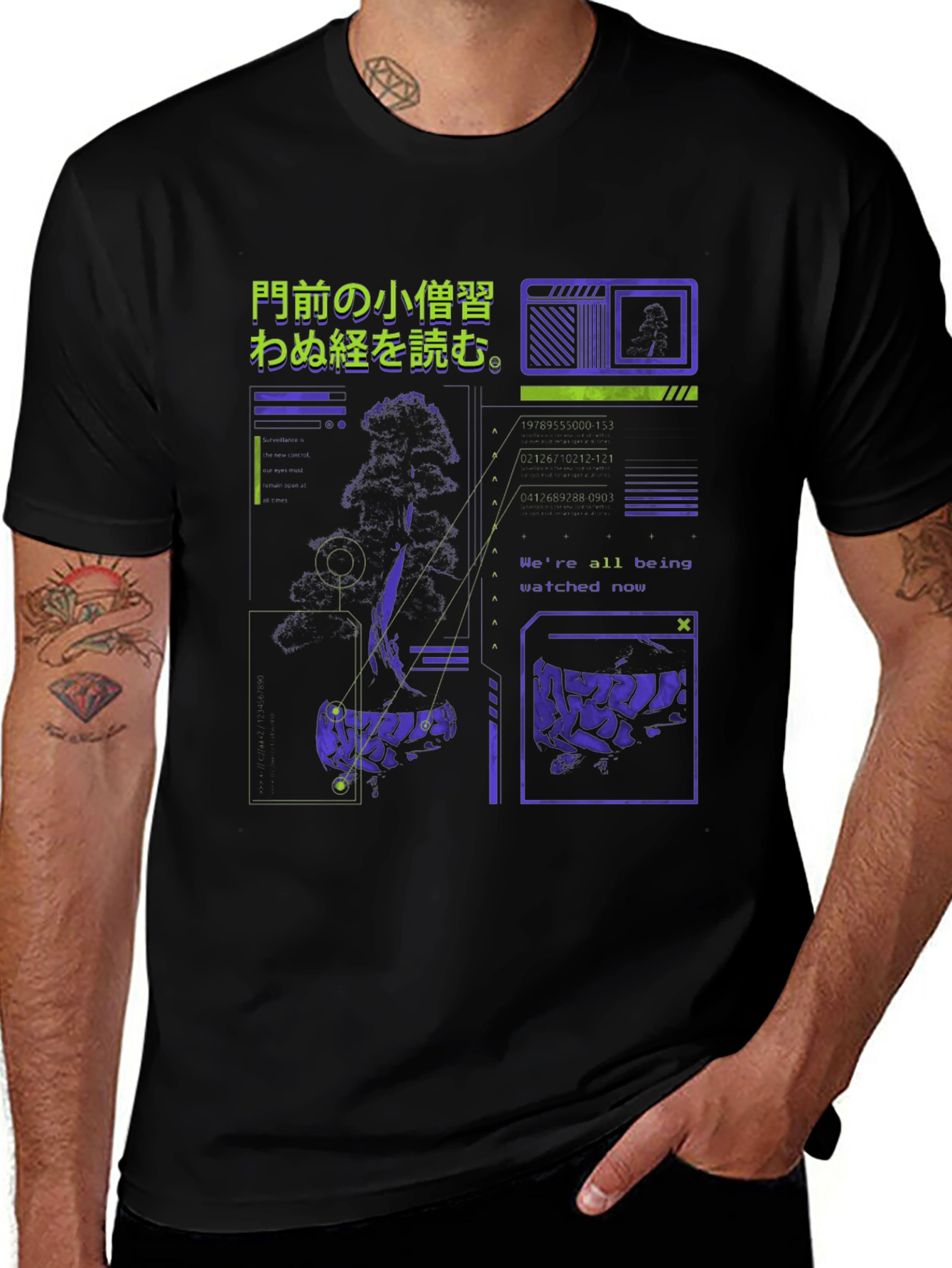 Variant 23 of Cyberpunk Style Graphic Print Tee
