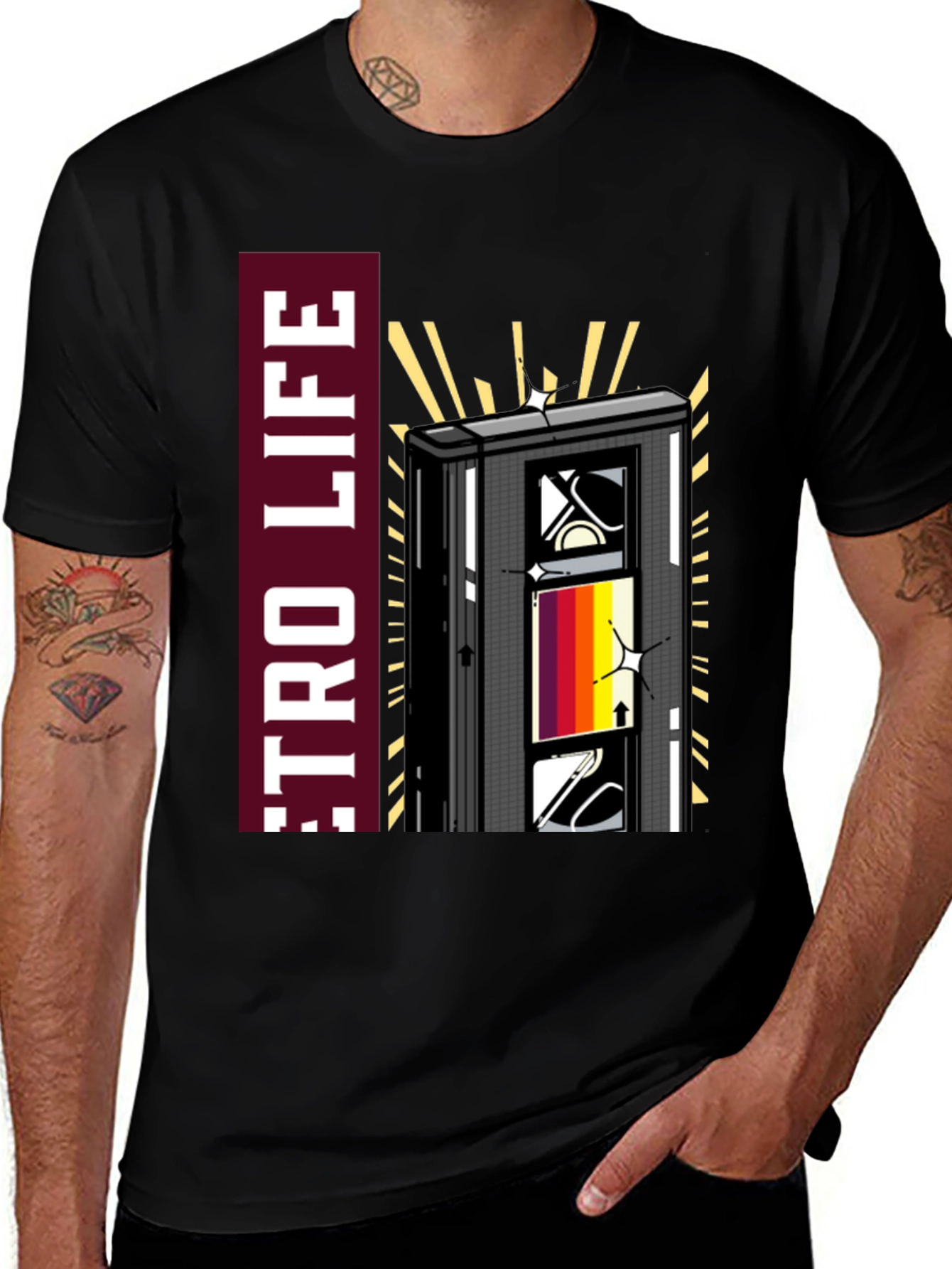 Variant 2 of Retro Life Cassette Tape T-Shirt