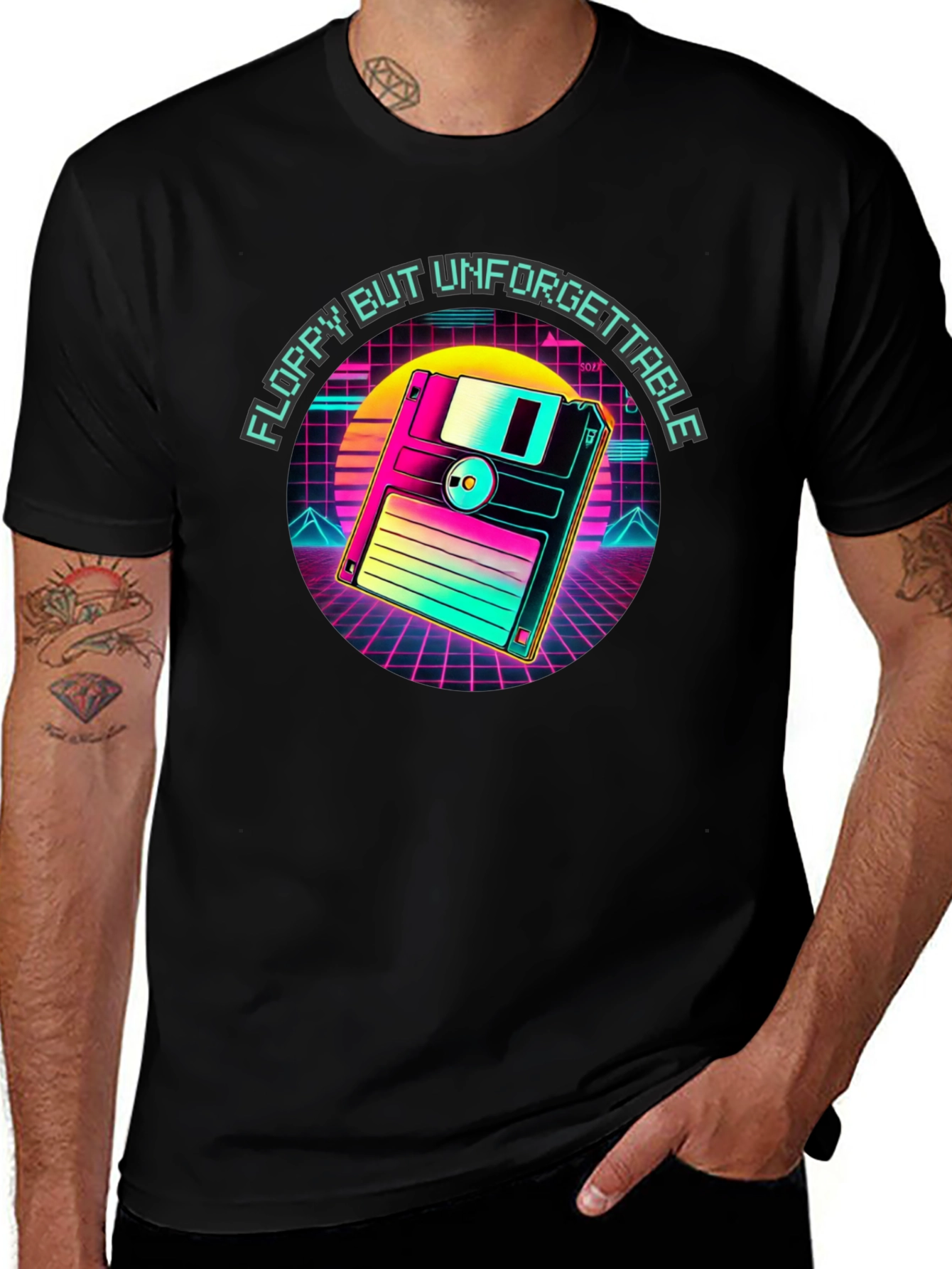Variant 9 of Retro Floppy Disk T-Shirt - Unforgettable Style