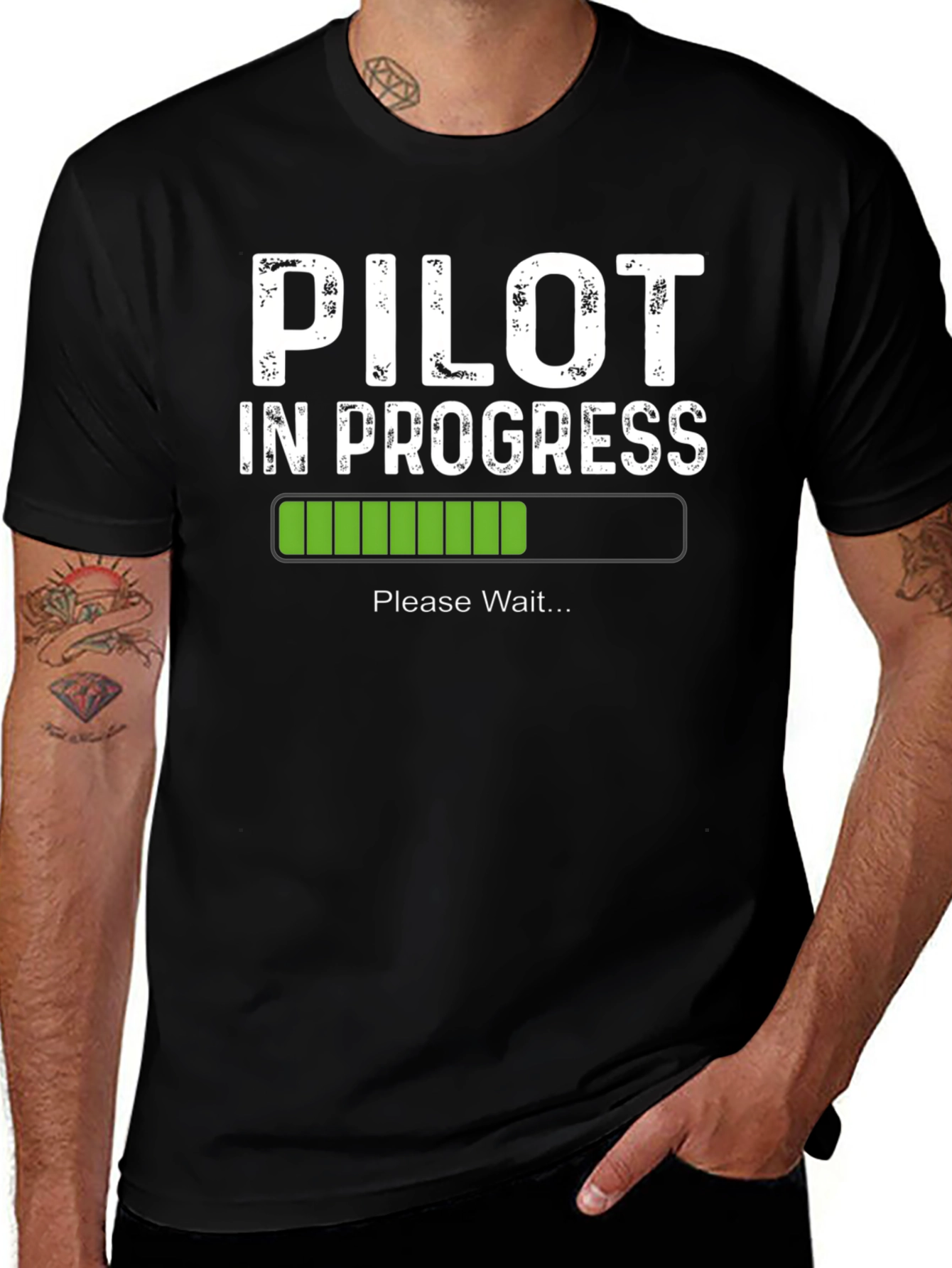 Variant 16 of Pilot In Progress Funny Aviation T-Shirt