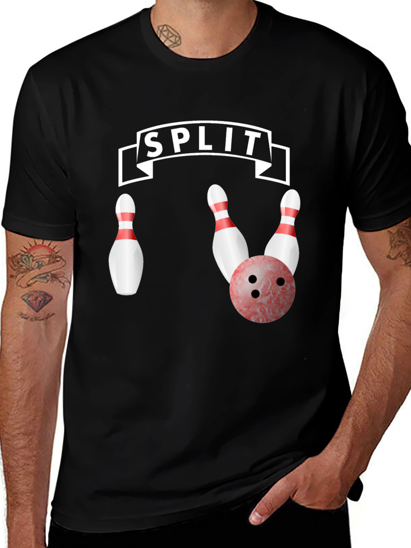Variant 20 of Split Bowling Graphic Tee