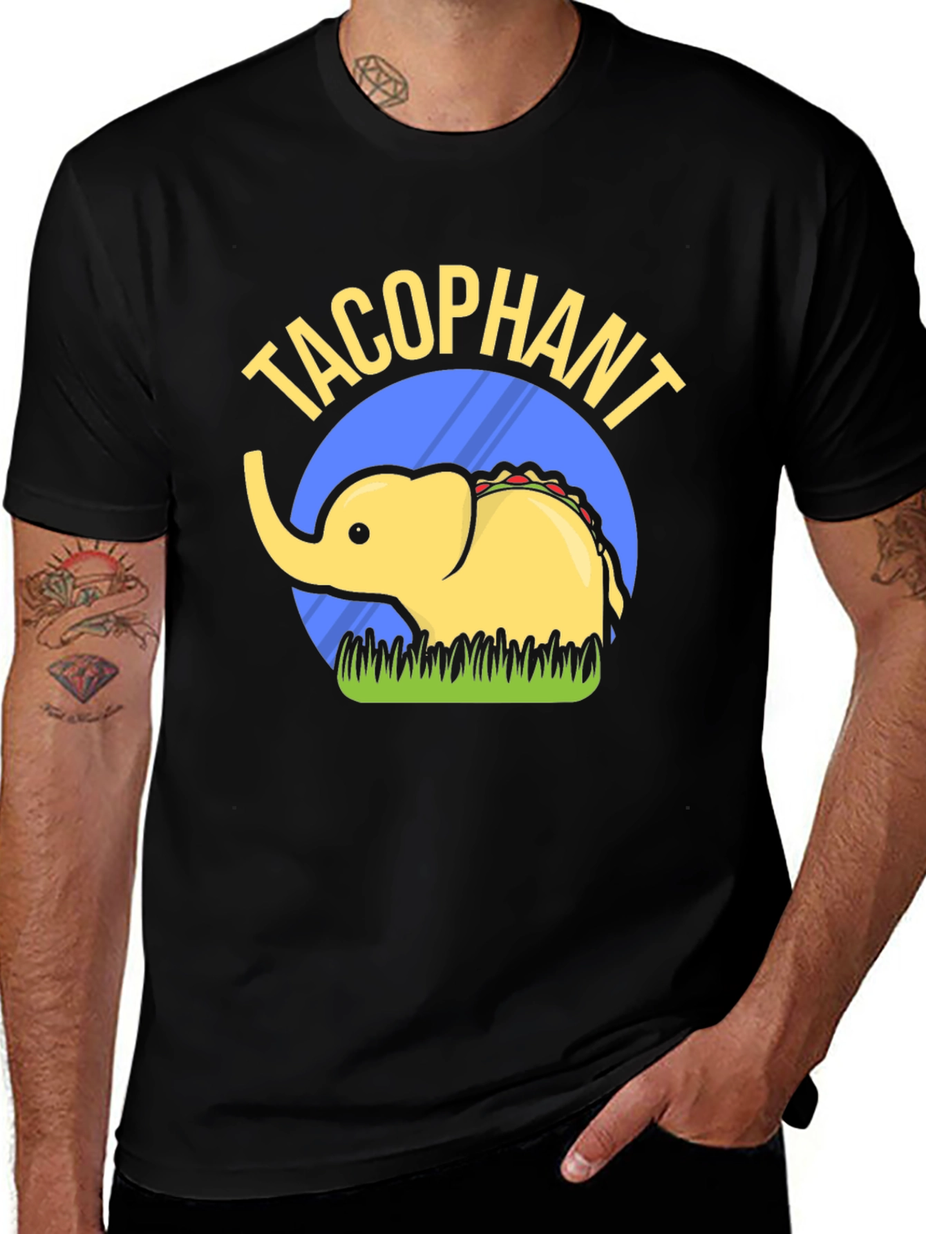 Variant 2 of Tacophant Graphic Tee - Funny Elephant Taco T-Shirt