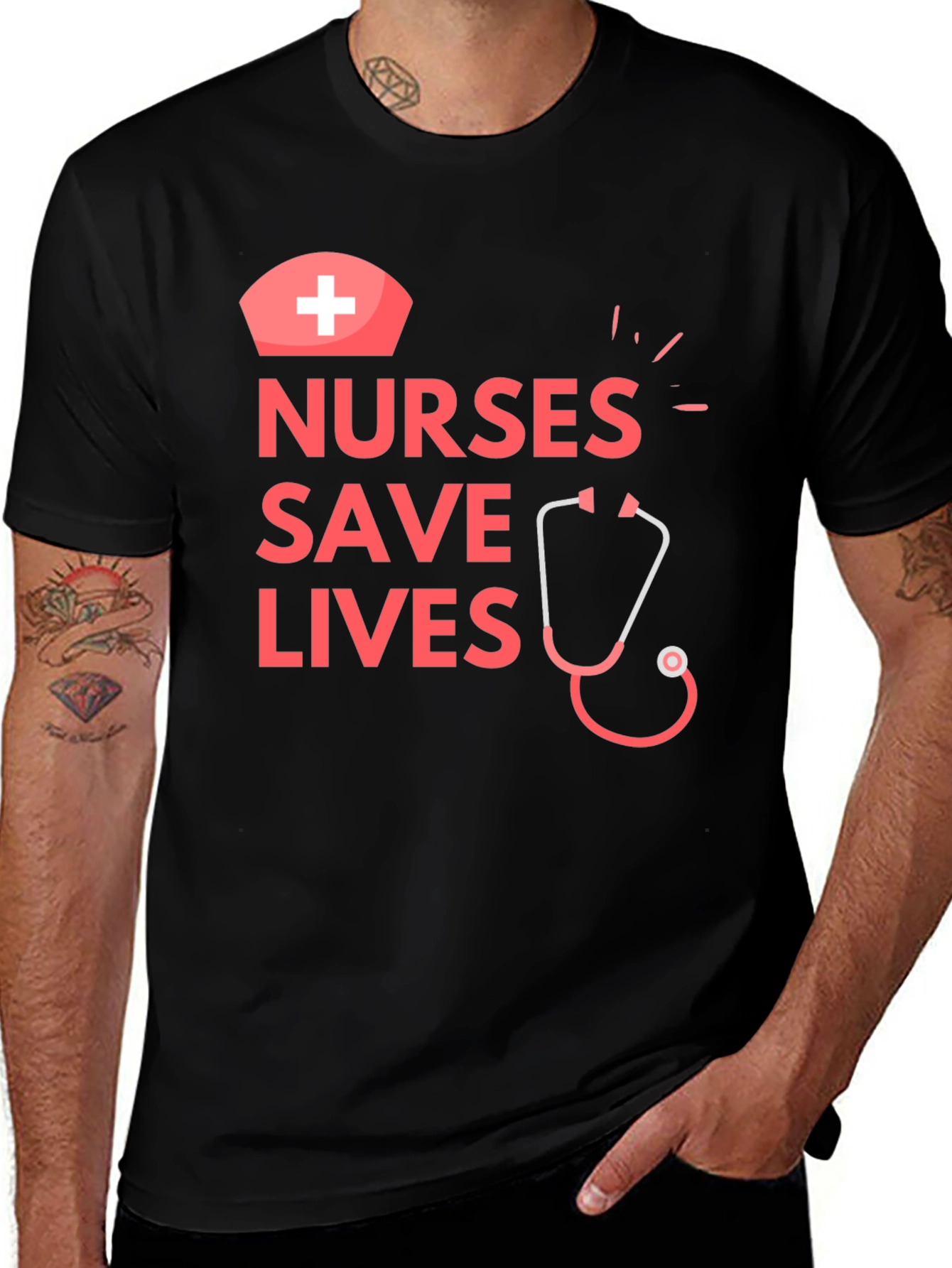 Variant 22 of Nurses Save Lives Graphic T-Shirt - Medical Hero Apparel