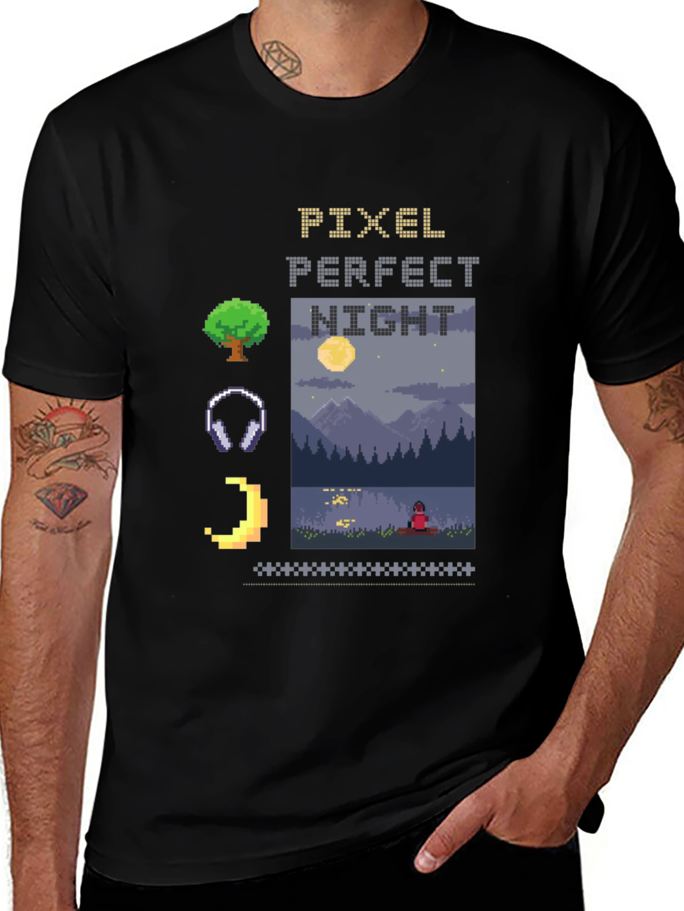 Variant 27 of Pixel Perfect Night Graphic T-Shirt