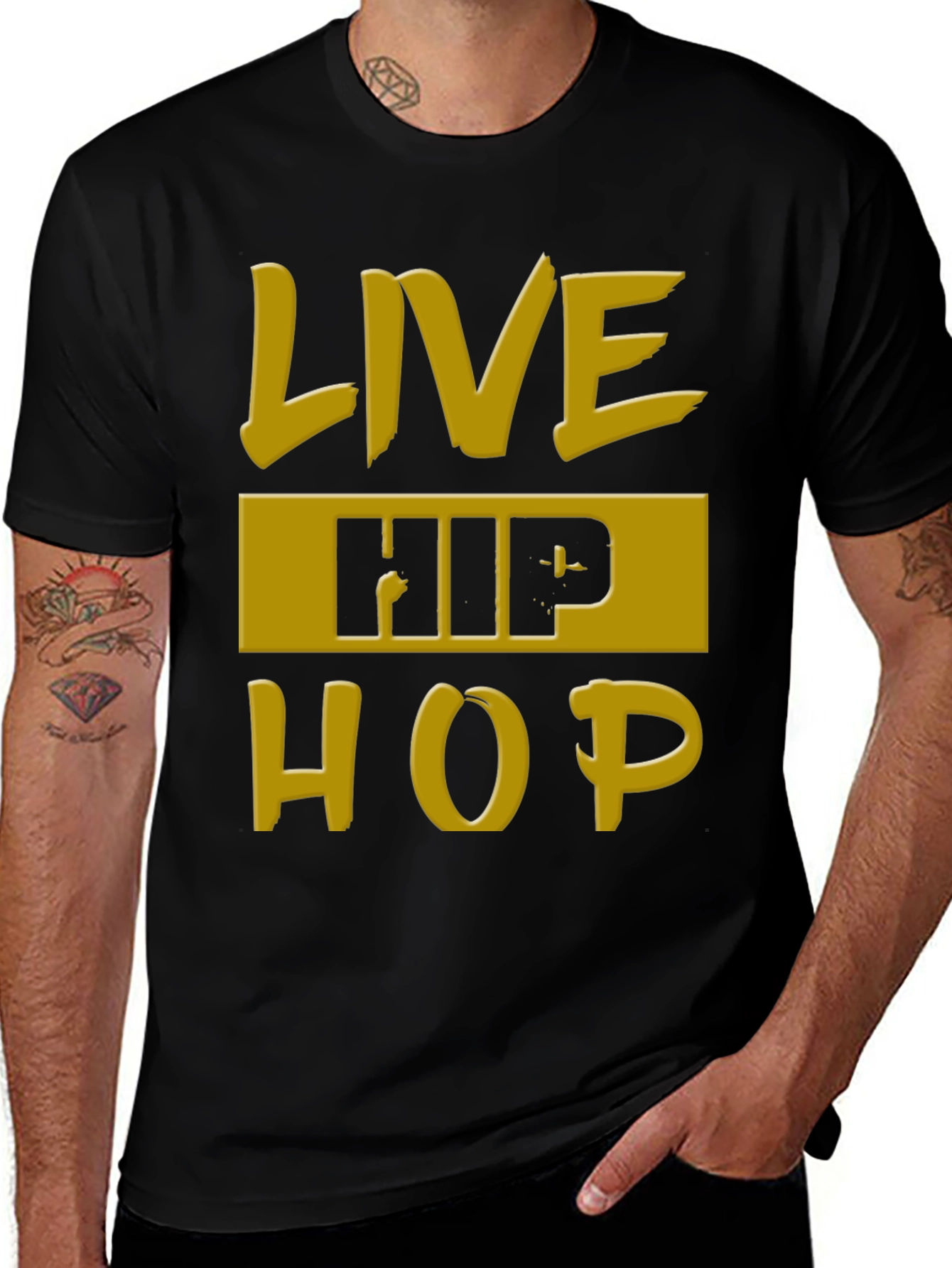 Variant 19 of Live Hip Hop Graphic T-Shirt - Trendy Streetwear