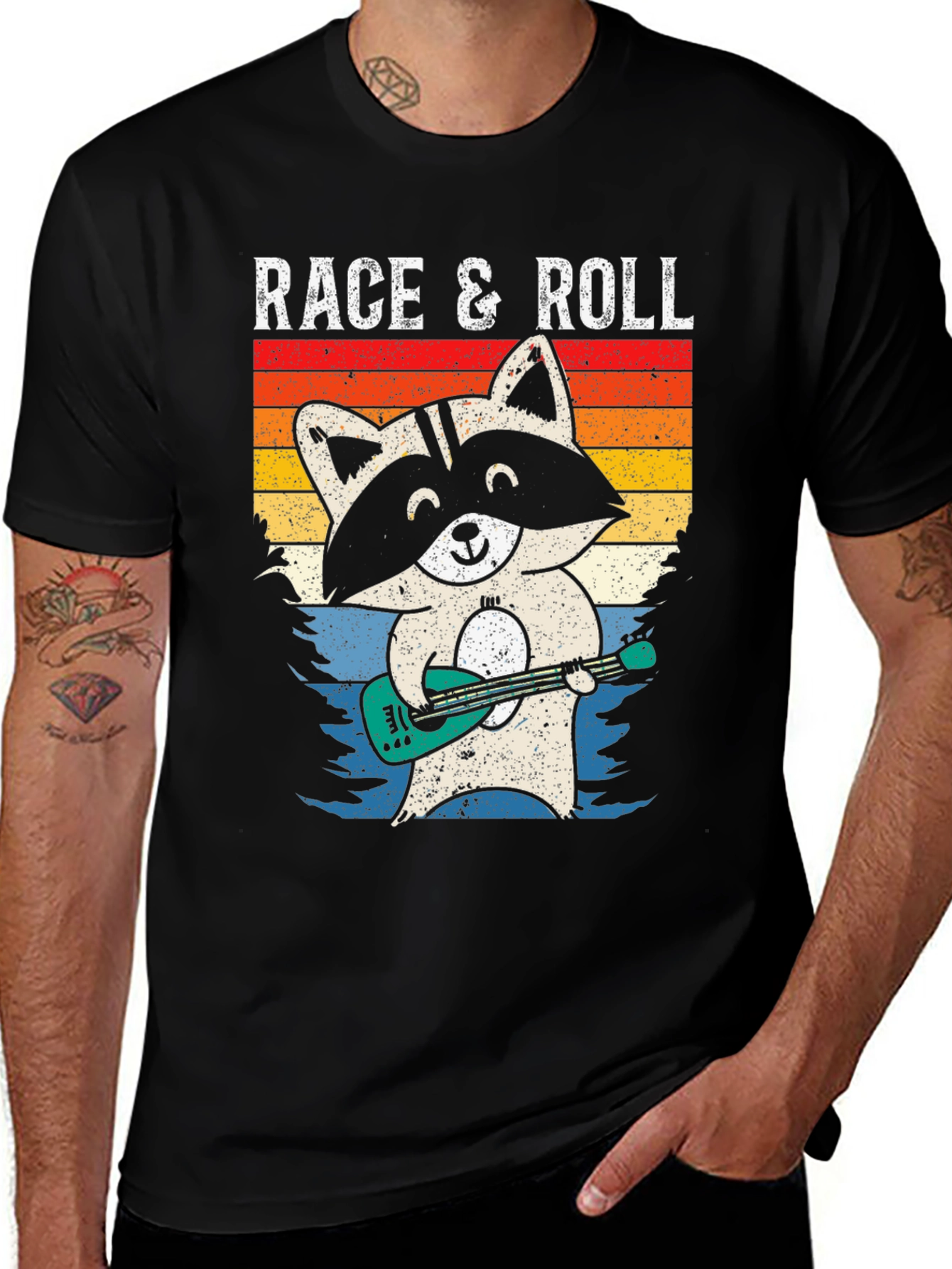 Variant 29 of Race & Roll Raccoon Graphic Tee