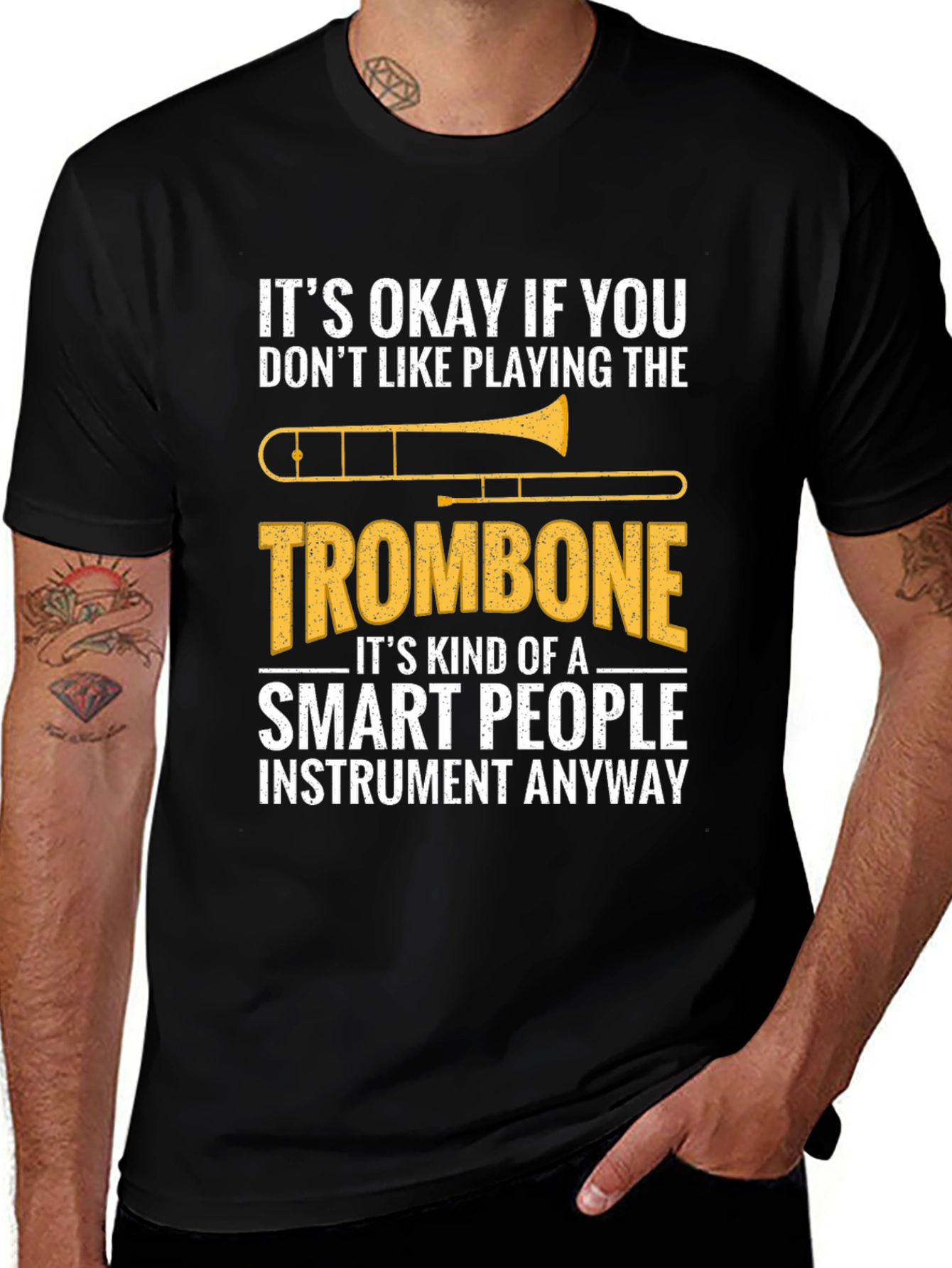 Variant 6 of Smart People Trombone T-Shirt - Funny Musician Tee