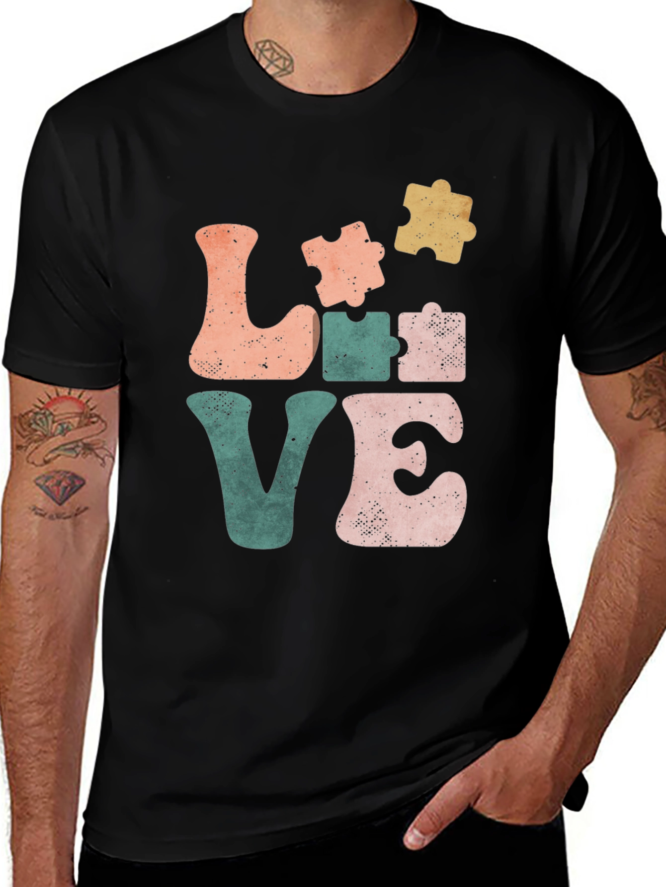 Variant 26 of Autism Awareness Love Puzzle Piece T-Shirt