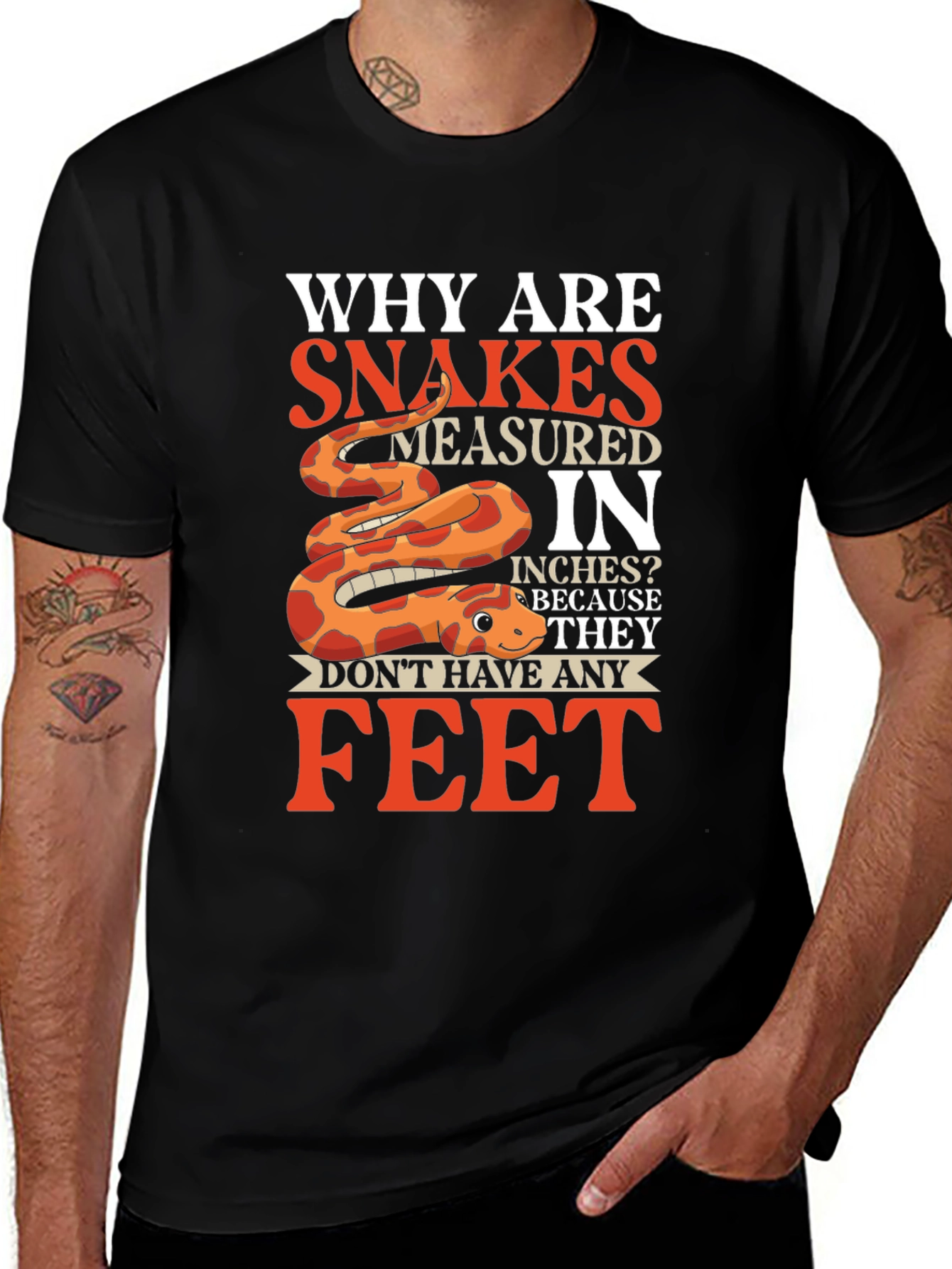 Variant 16 of Snakes Measured in Inches Men's T-Shirt