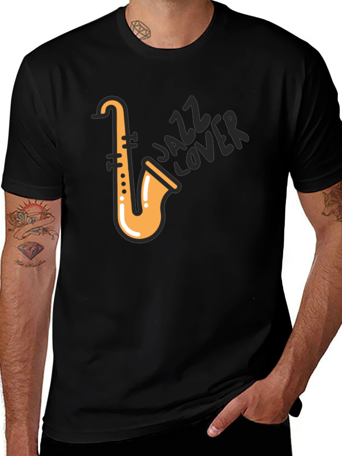 Variant 28 of Jazz Lover Saxophone Graphic T-Shirt