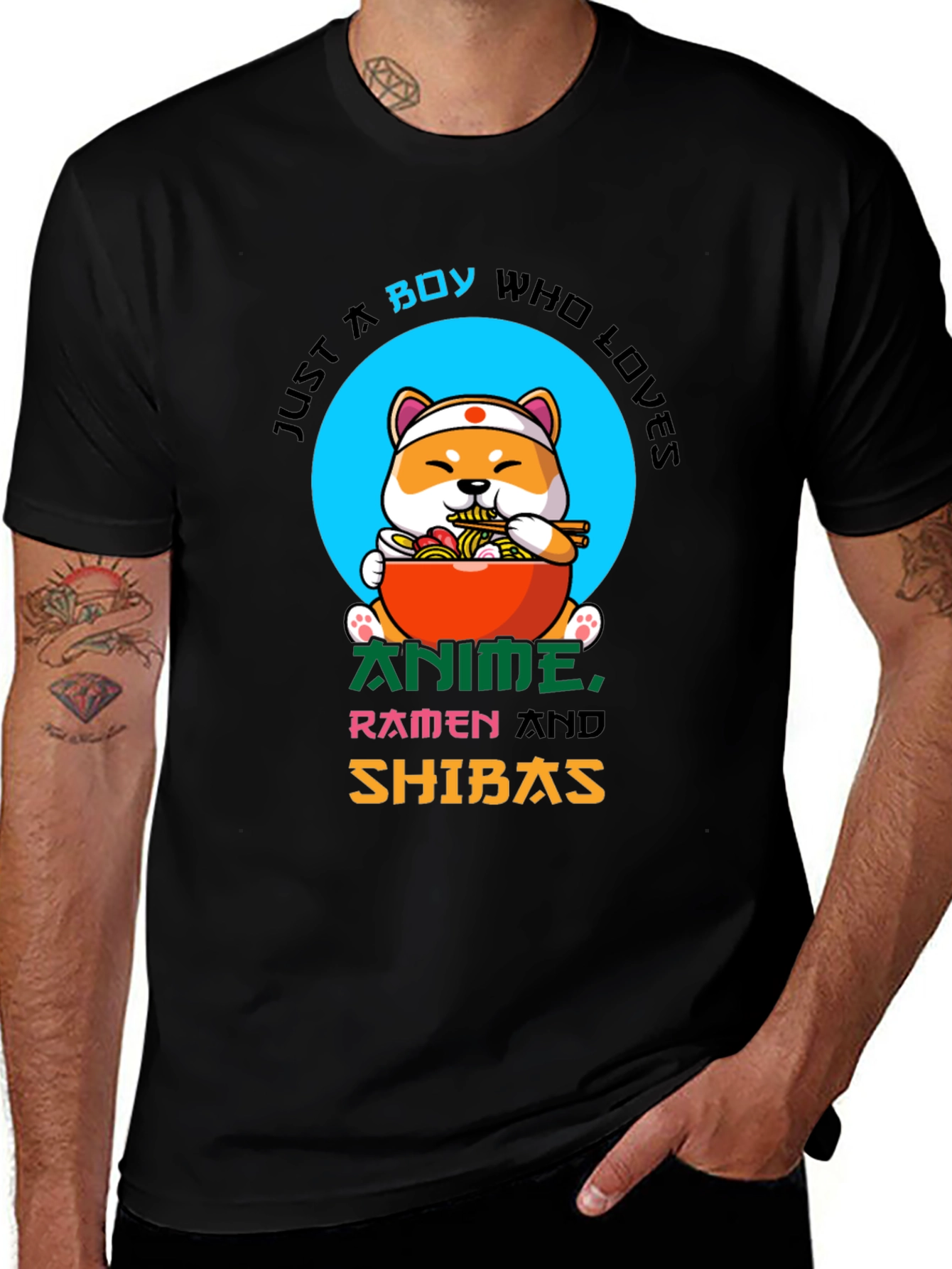 Anime Ramen Shiba Inu T-Shirt
