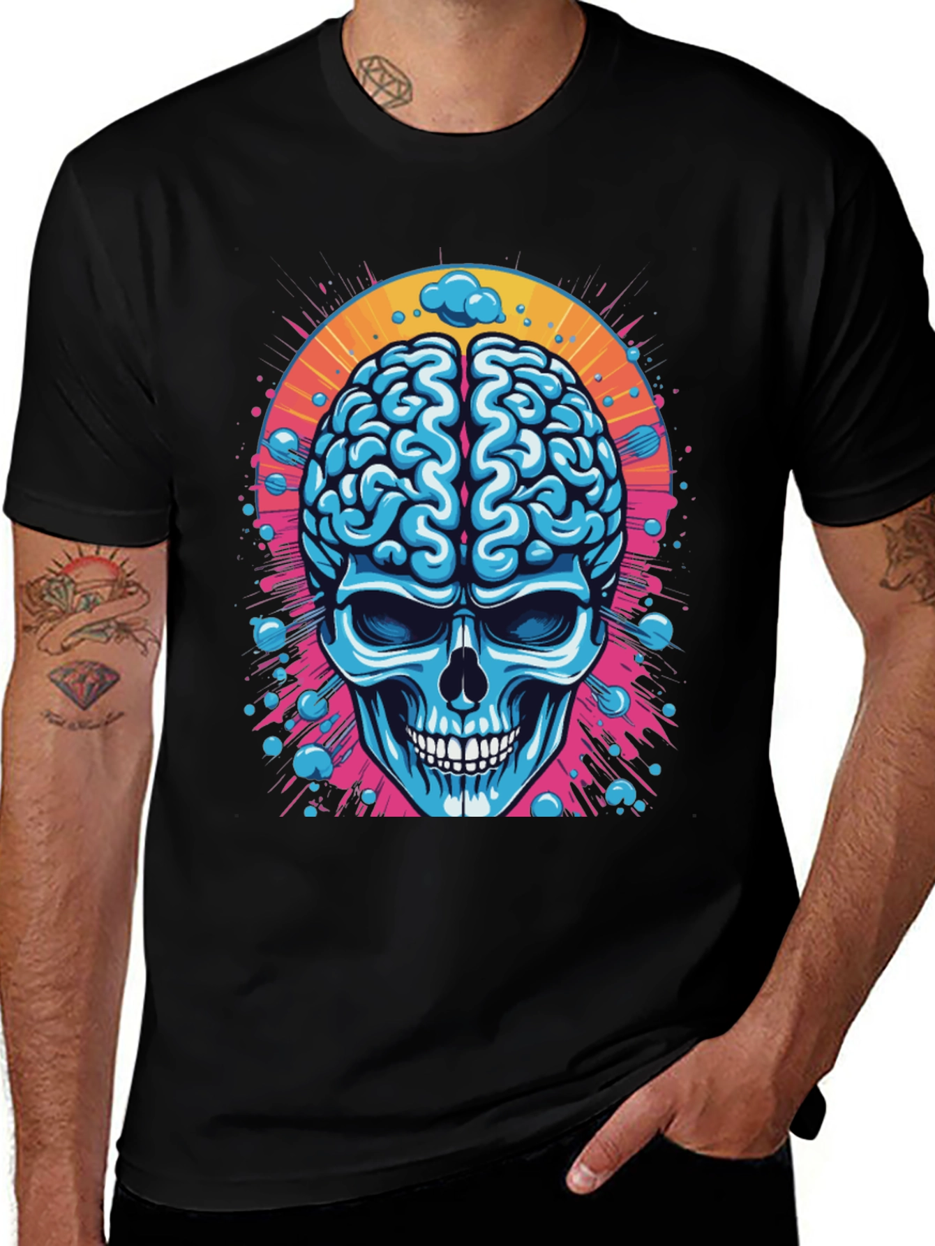 Variant 15 of Brain Skull Graphic T-Shirt - Unique Design