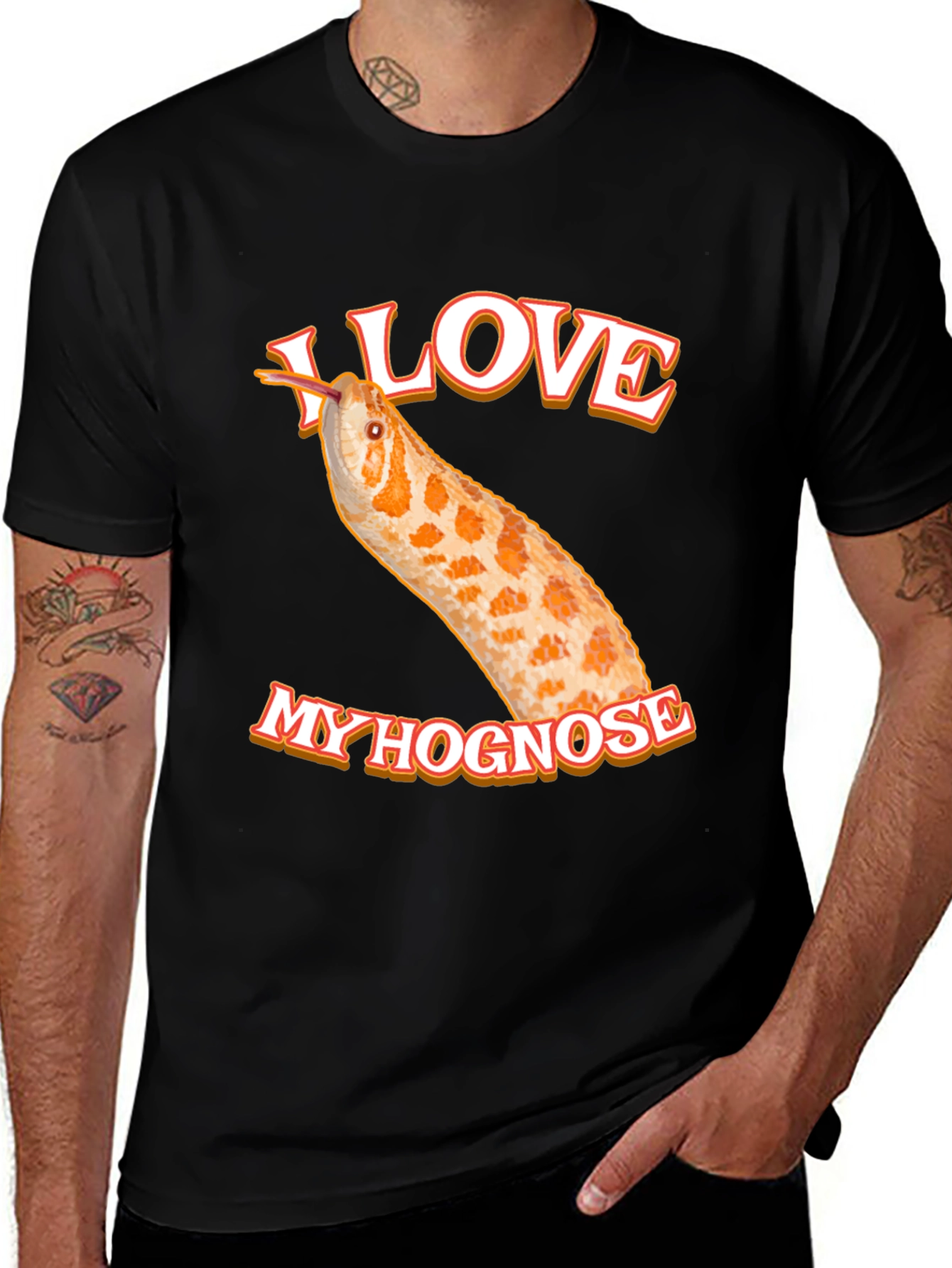 Variant 12 of I Love My Hognose Snake T-Shirt