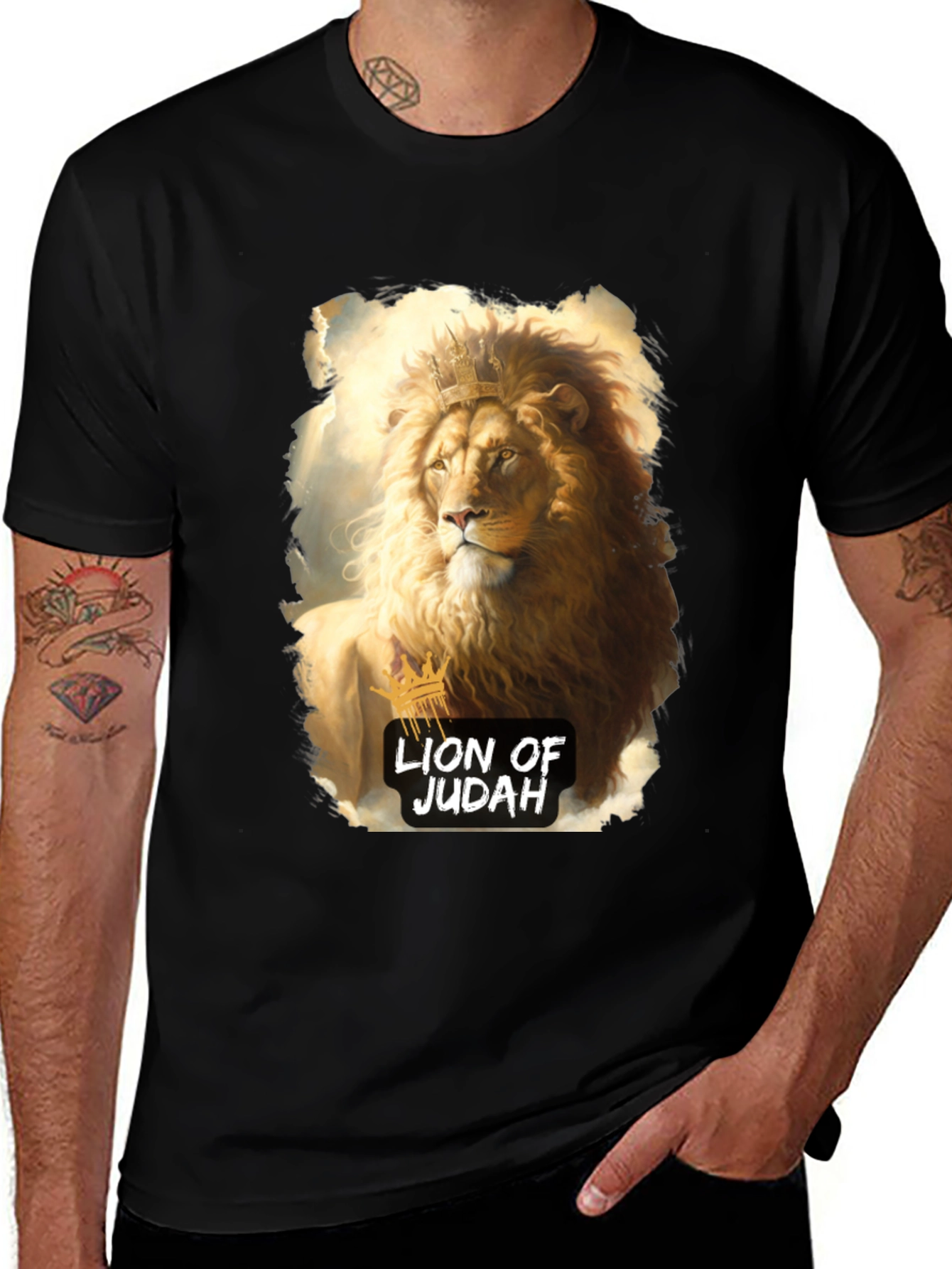 Lion of Judah Graphic T-Shirt - Black