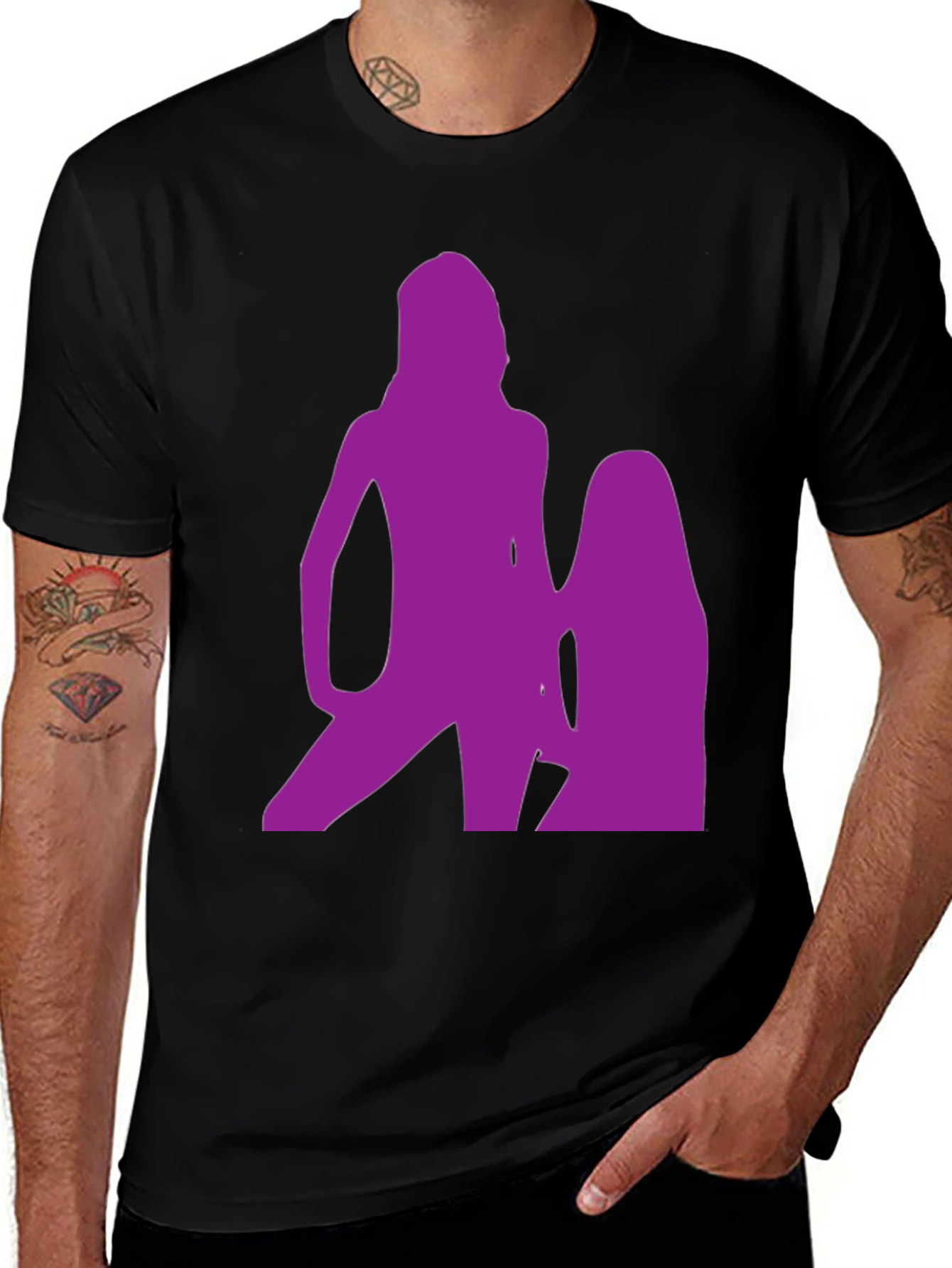 Variant 5 of Purple Silhouette Graphic Tee