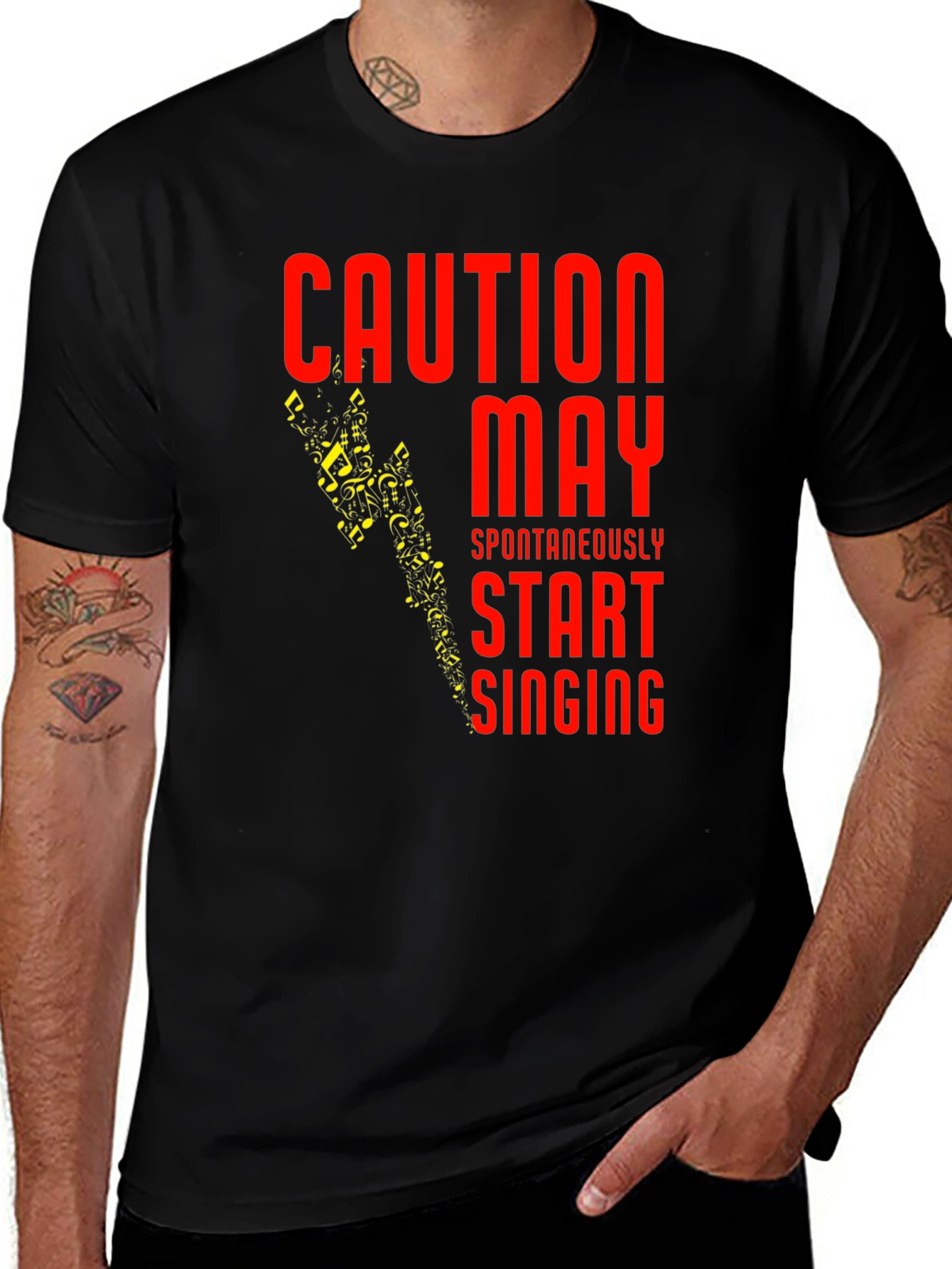 Variant 15 of Caution May Spontaneously Start Singing T-Shirt