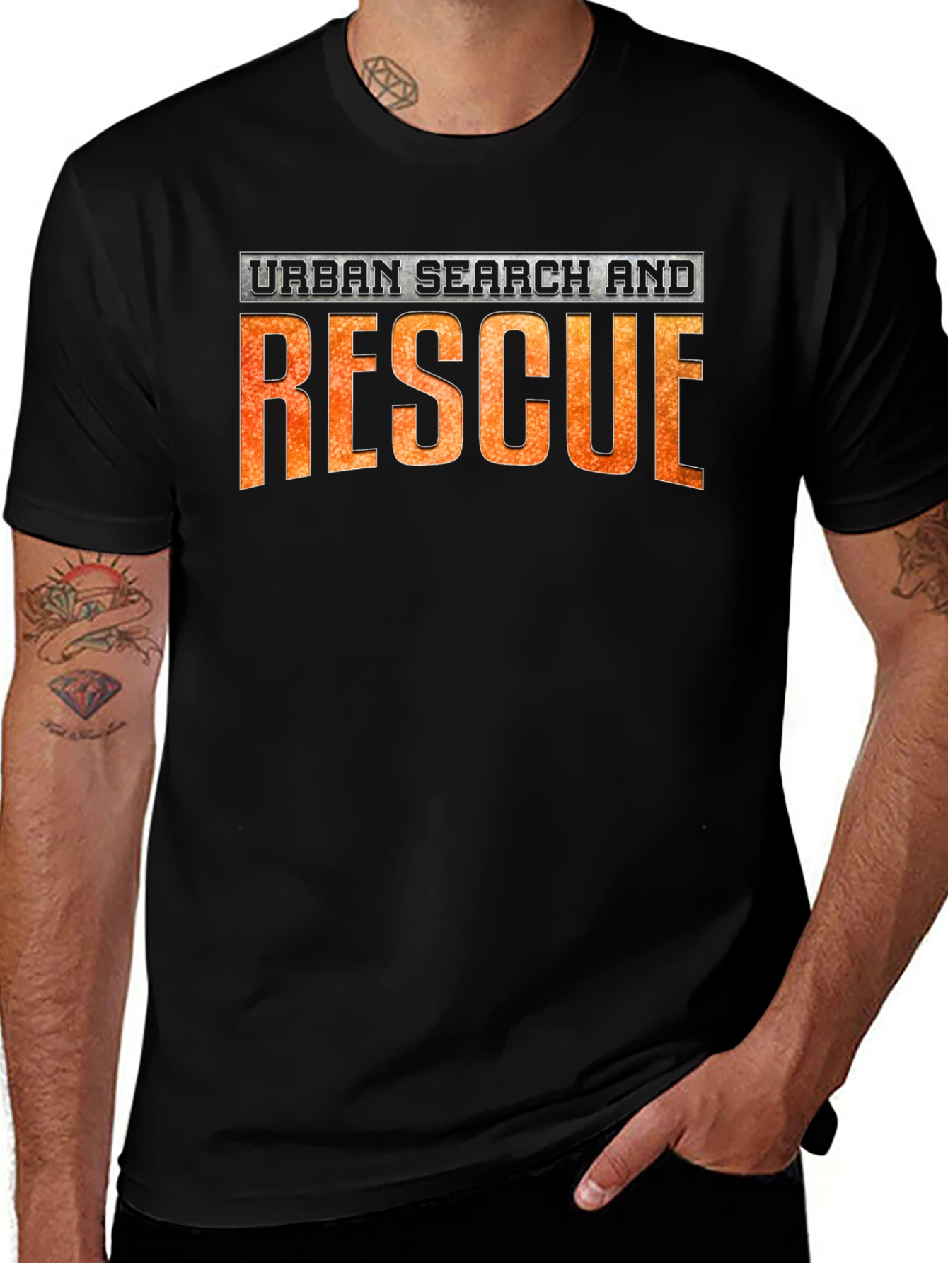 Variant 14 of Urban Search & Rescue Graphic Tee - Black
