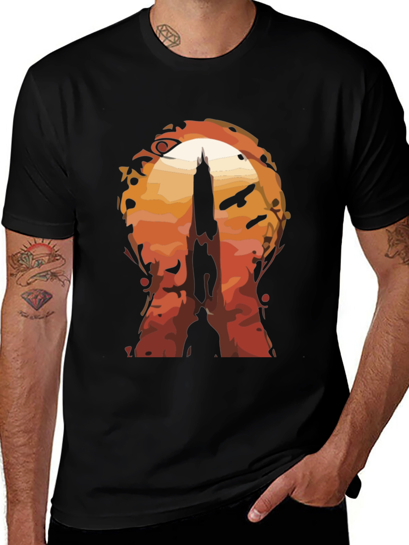 Variant 29 of Eye of Sauron Graphic Tee - Lord of the Rings Inspired