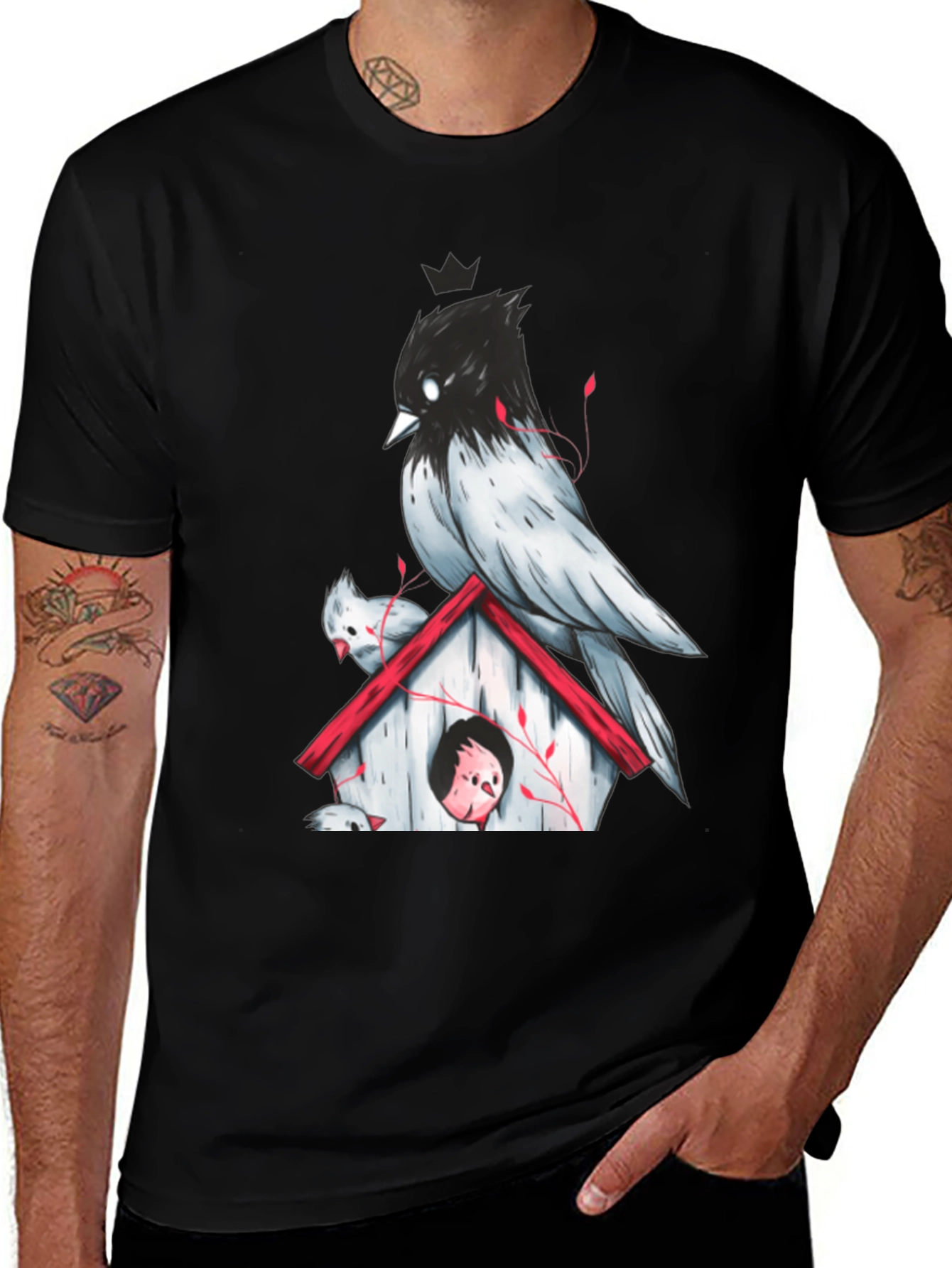 Variant 28 of Birdhouse Graphic Tee - Unique Design