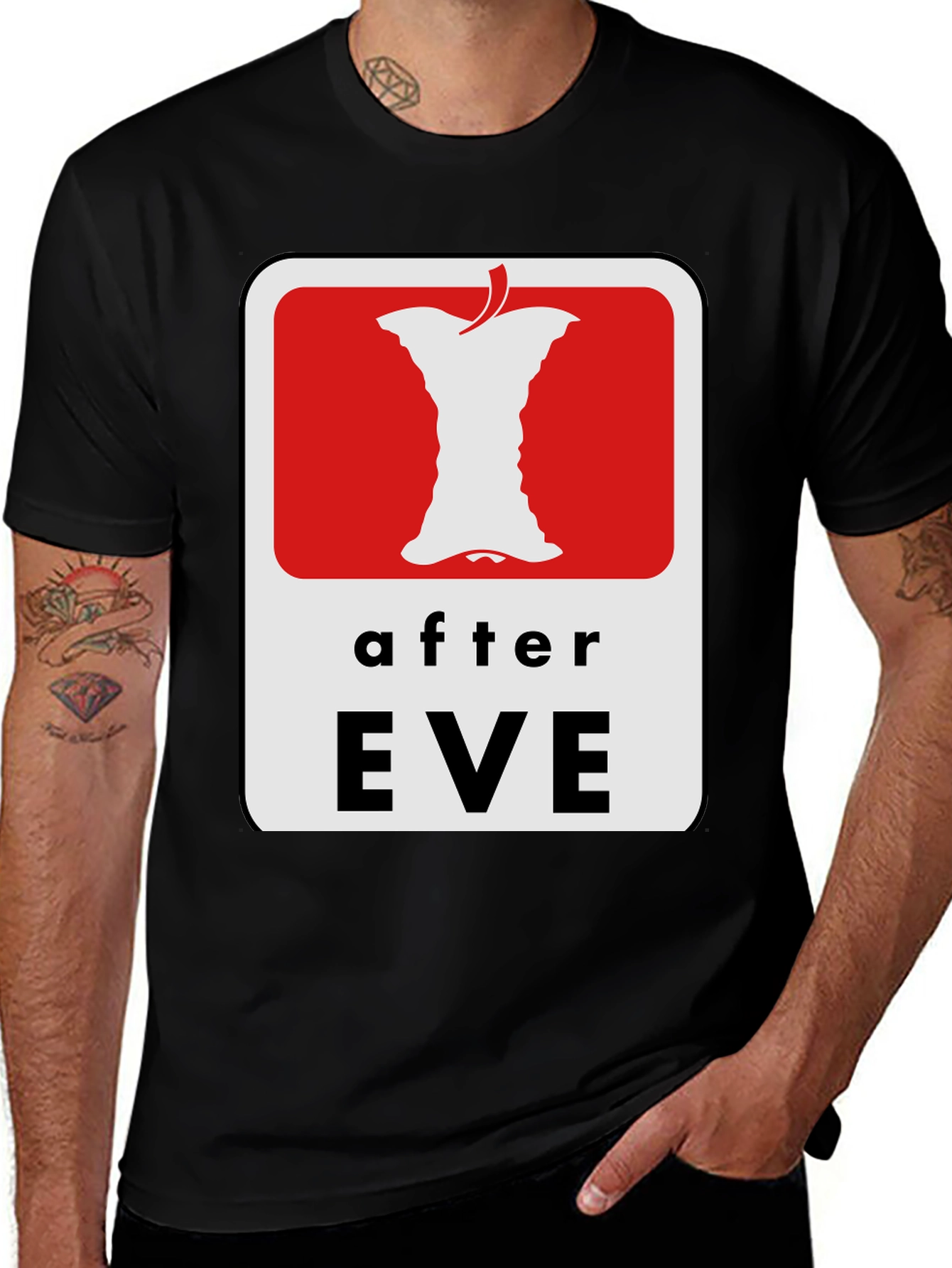 Variant 19 of After Eve Graphic Tee - Forbidden Fruit Humor