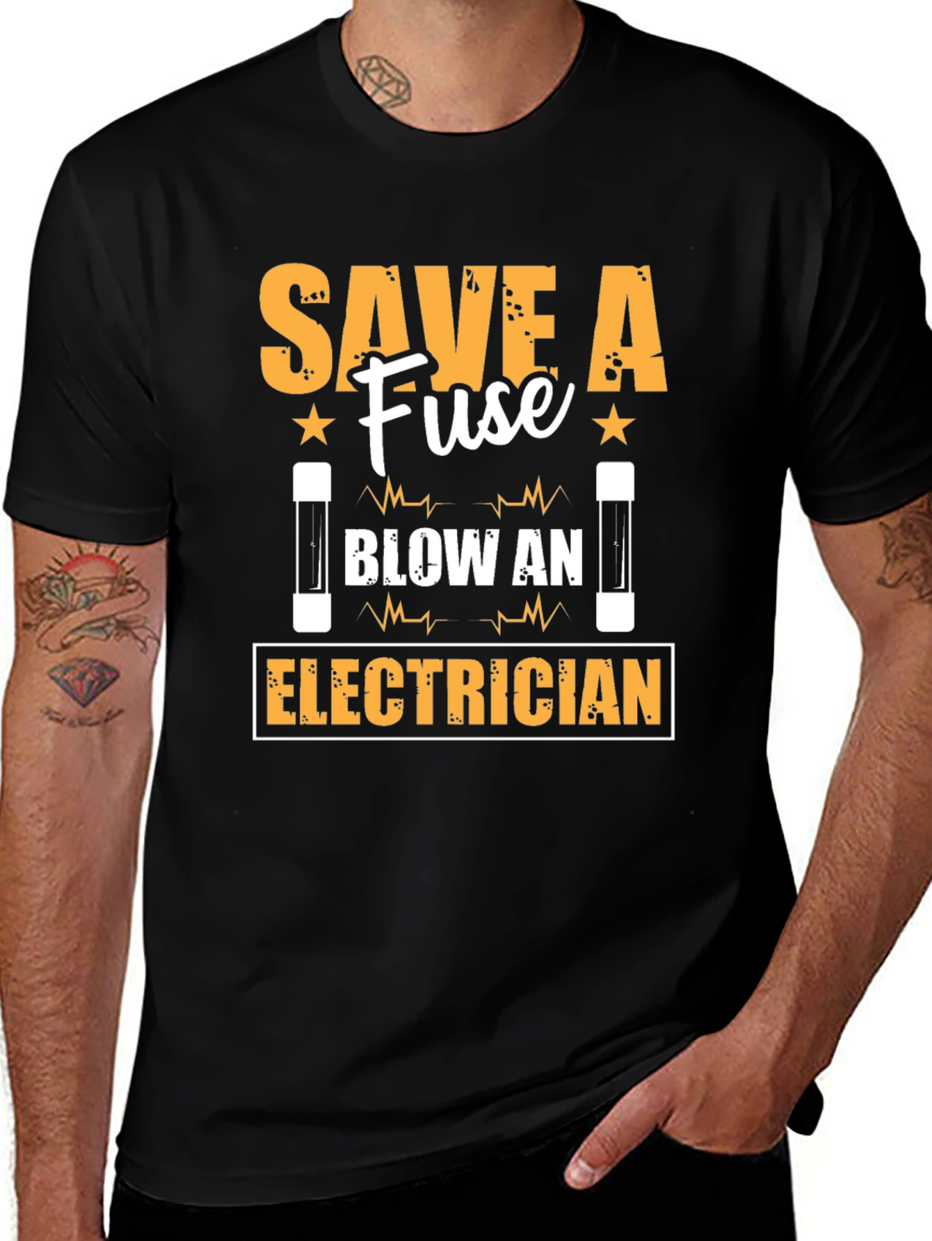 Variant 22 of Save A Fuse, Blow An Electrician T-Shirt