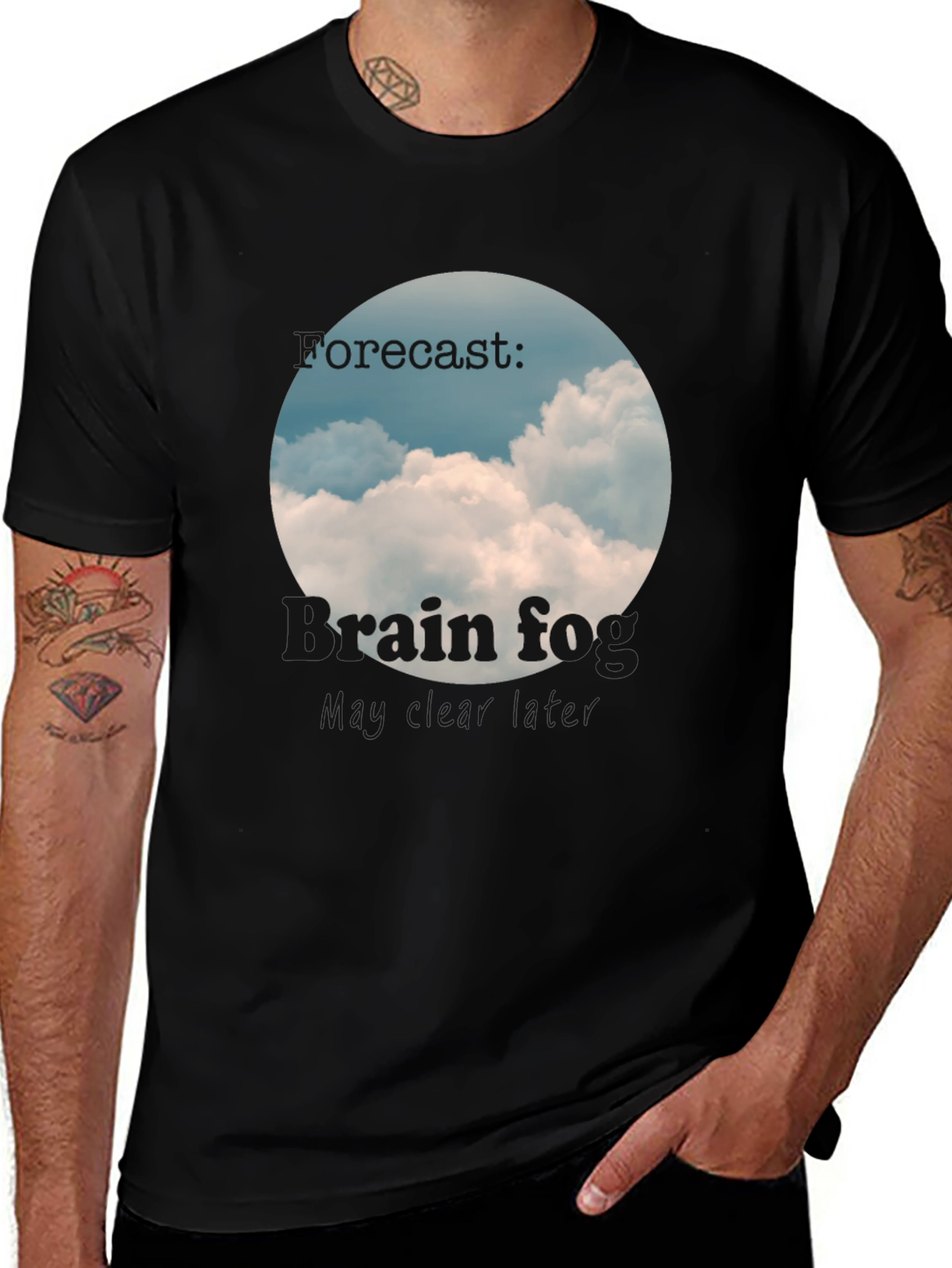 Brain Fog Forecast T-Shirt, Cloudy Day Tee