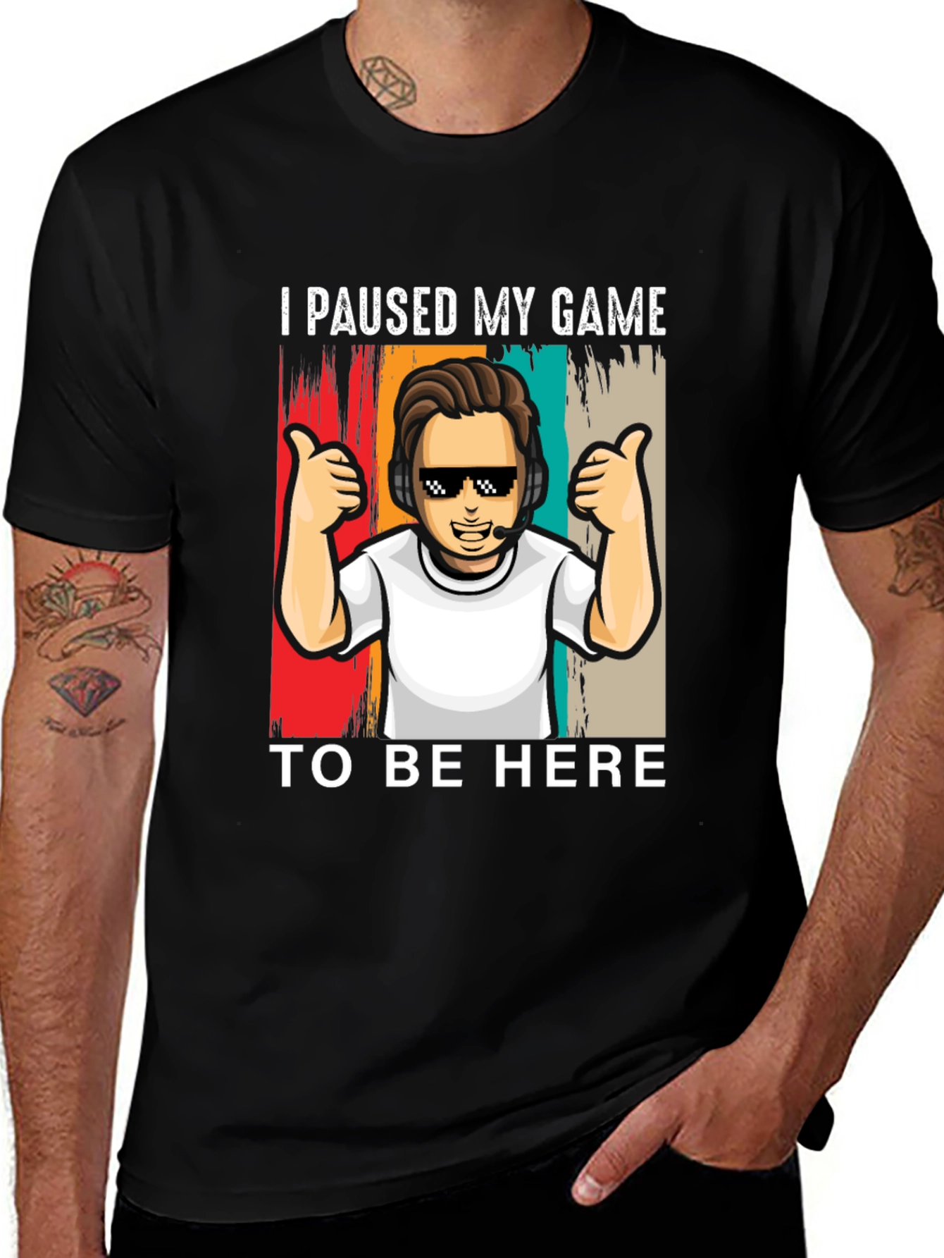Variant 17 of Gamer T-Shirt - I Paused My Game to Be Here