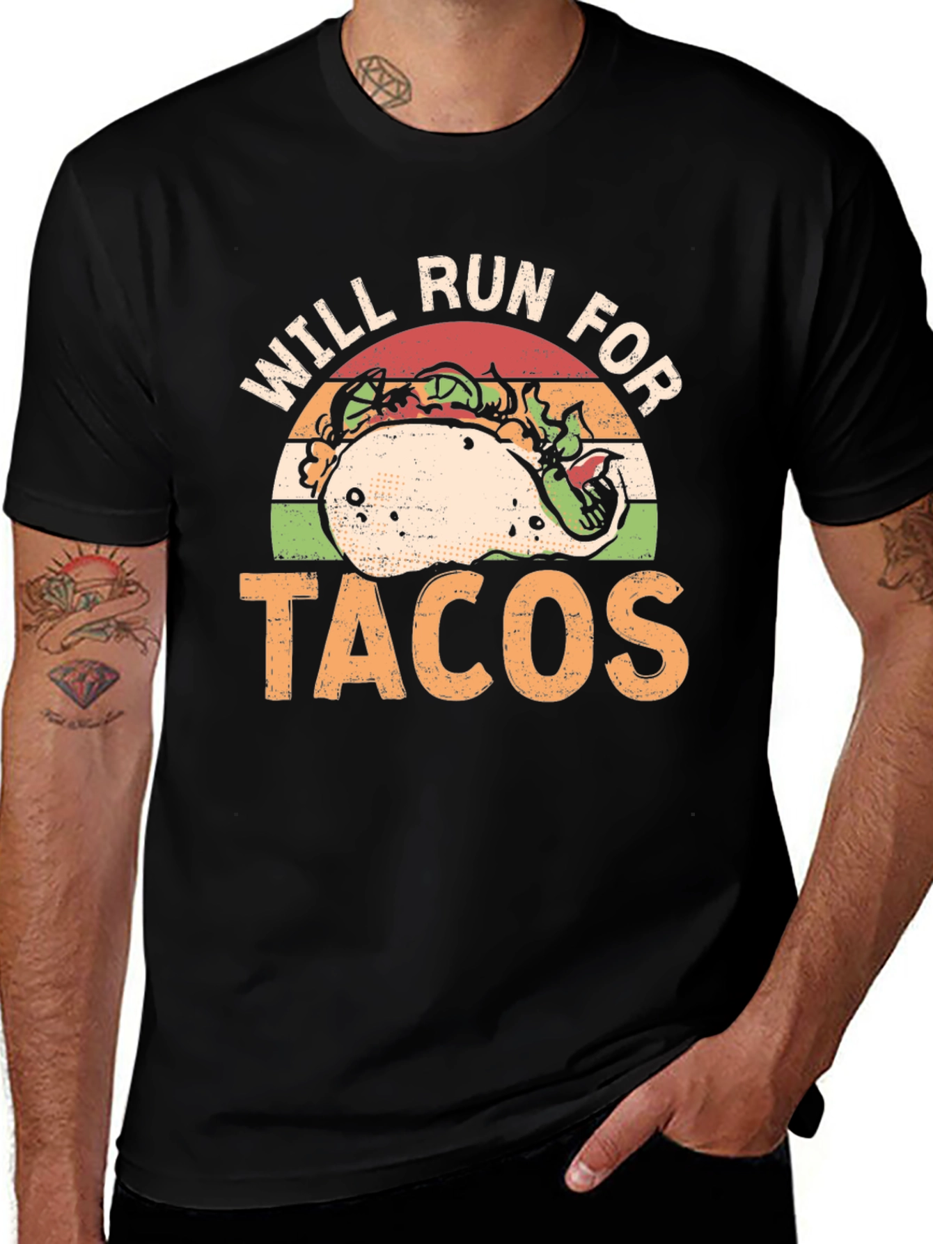 Variant 5 of Will Run For Tacos T-Shirt