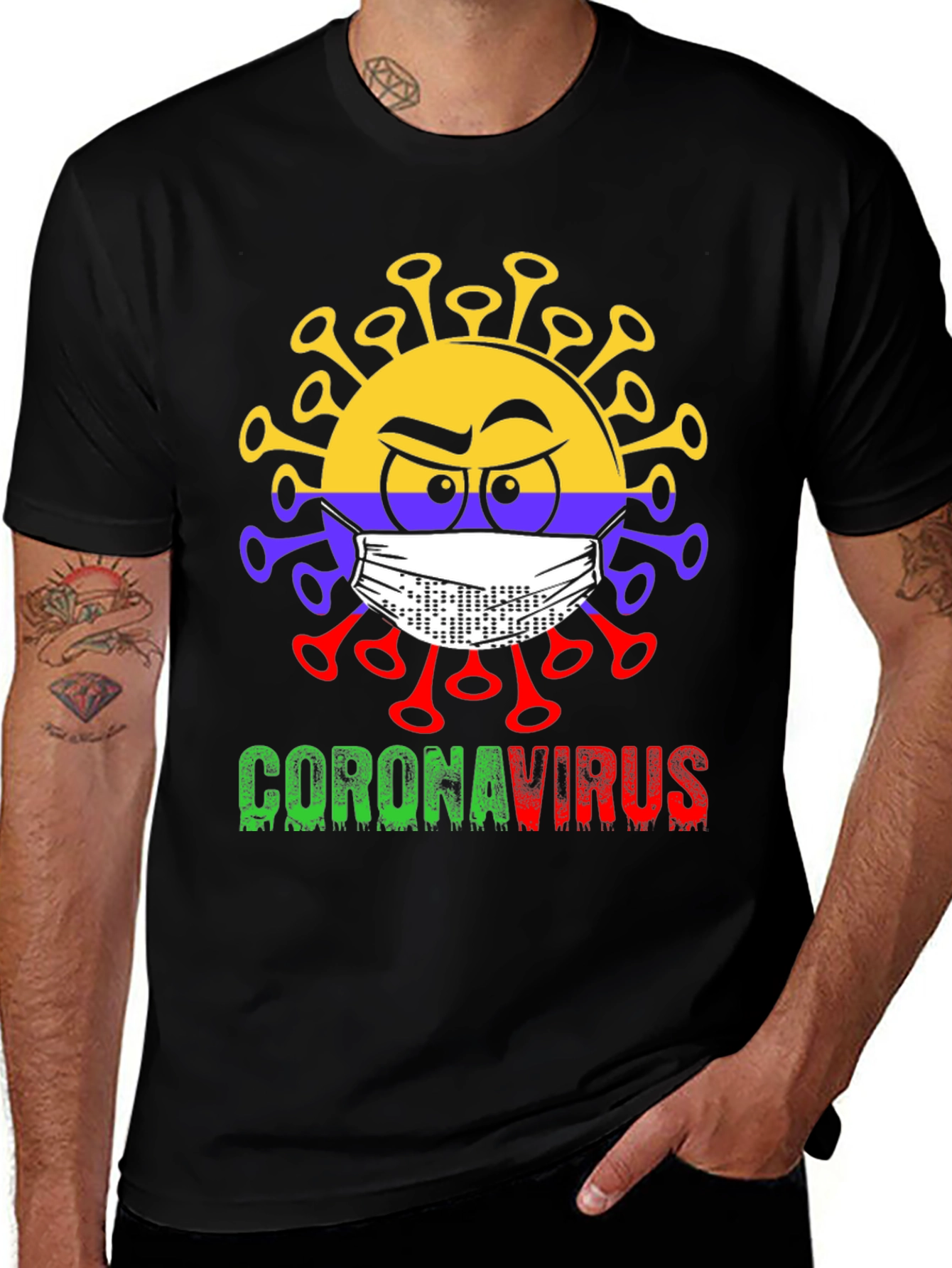 Variant 29 of Coronavirus Graphic T-Shirt - Novelty Design