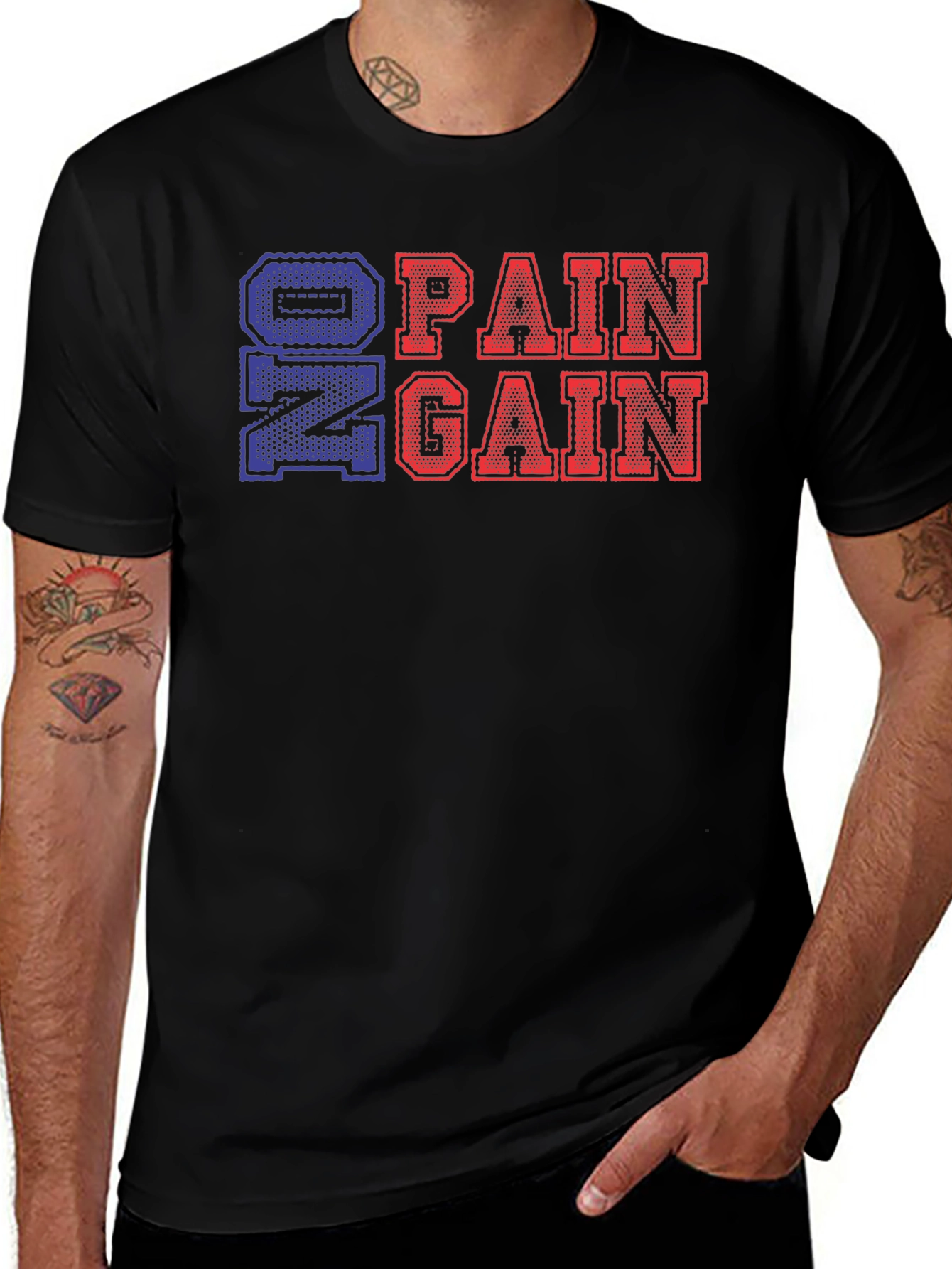 Variant 9 of No Pain No Gain Graphic Tee - Fitness Motivation