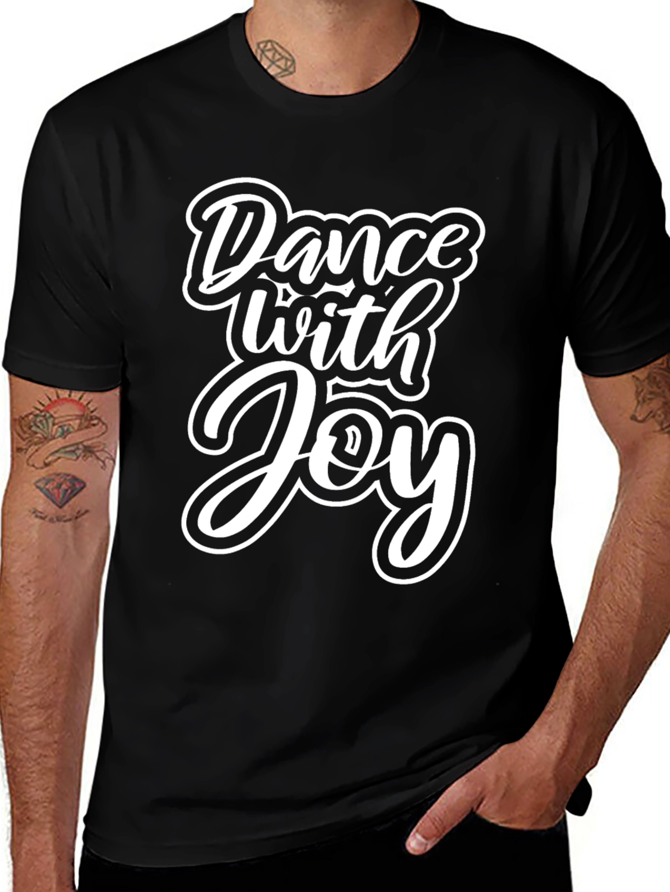 Variant 13 of Dance With Joy Black Graphic Tee