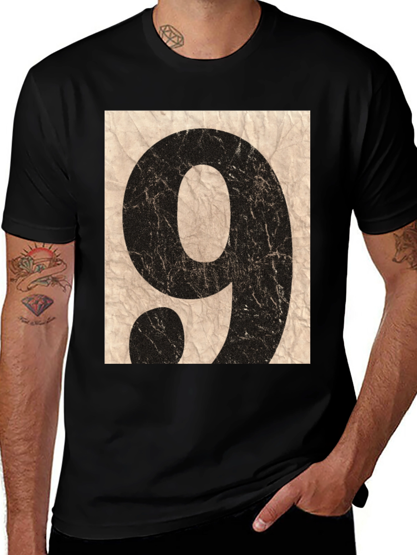 Variant 16 of Vintage Number 9 Graphic T-Shirt
