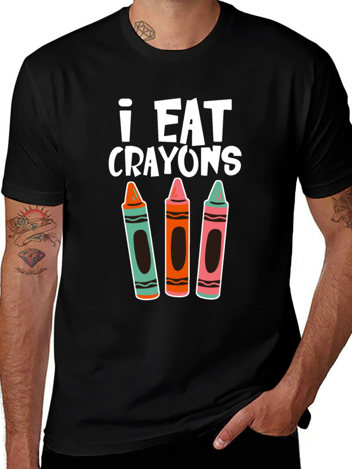 Variant 29 of I Eat Crayons T-Shirt - Novelty Graphic Tee