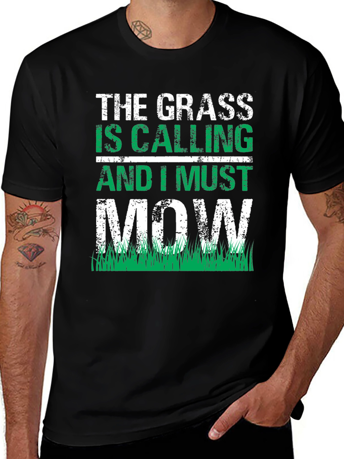 Variant 6 of Grass is Calling Funny Lawn Mowing T-Shirt