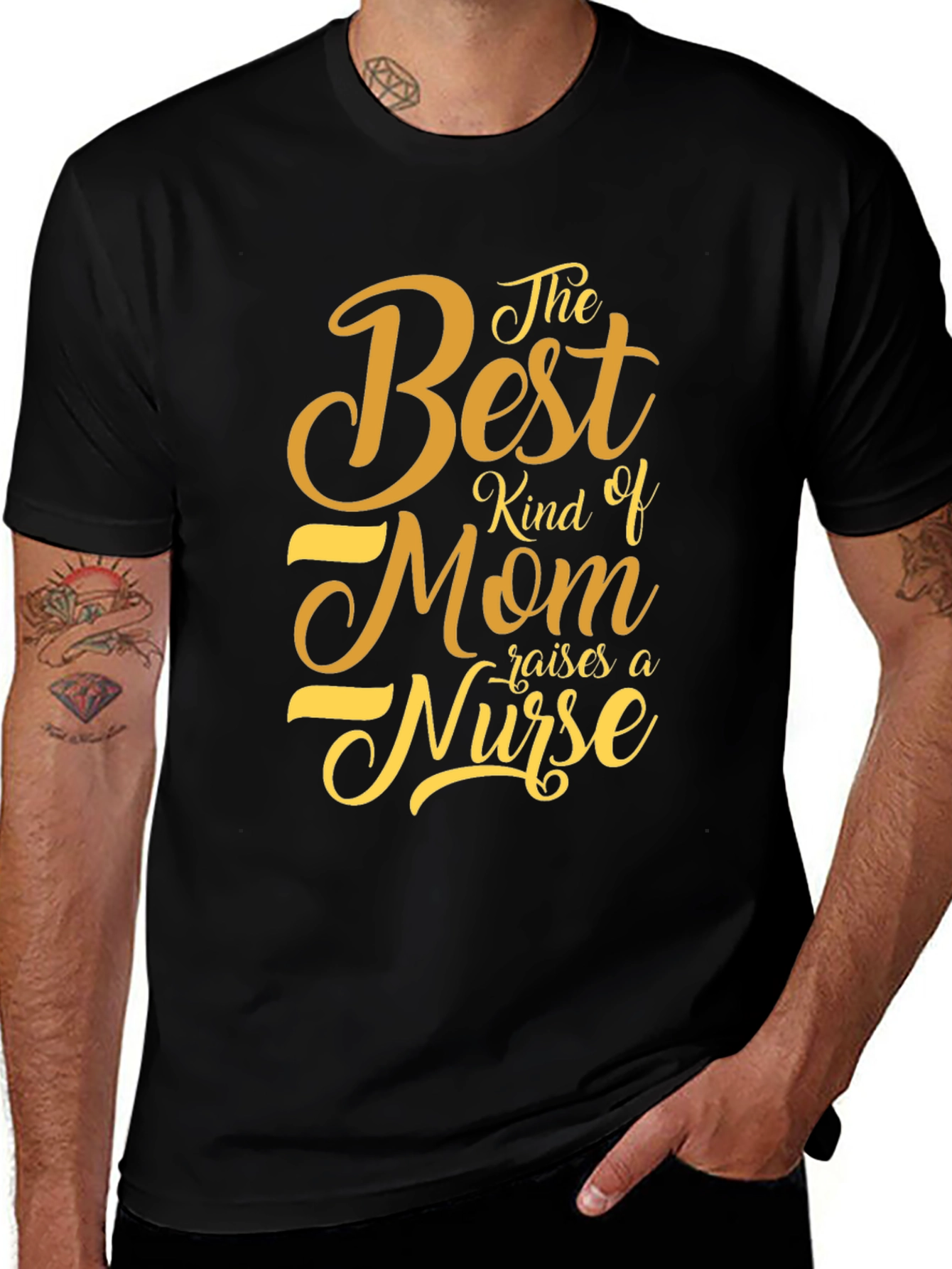 Variant 25 of Best Mom Raises a Nurse Black T-Shirt
