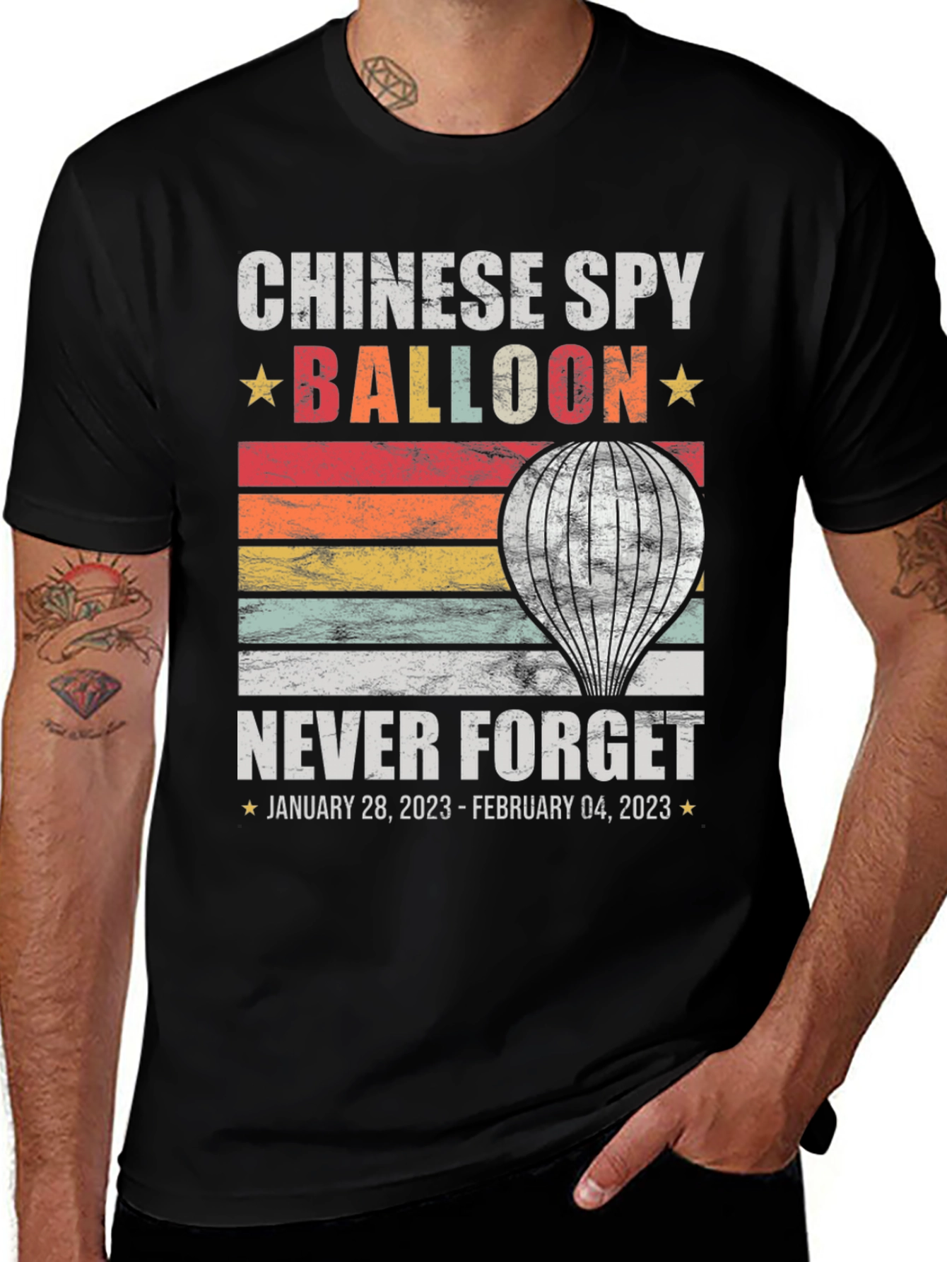 Variant 28 of Chinese Spy Balloon Never Forget T-Shirt