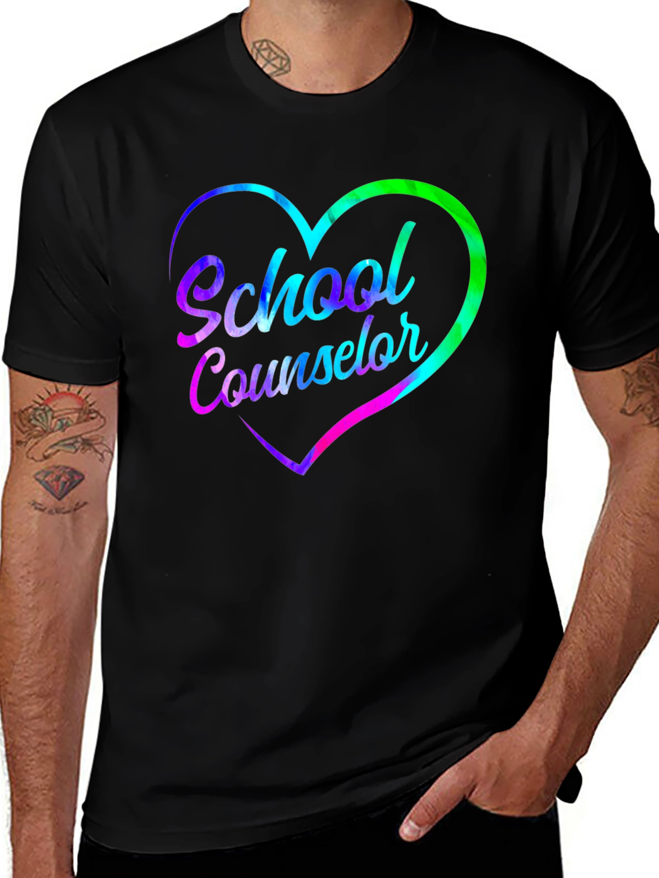 Variant 30 of School Counselor Heart Graphic T-Shirt