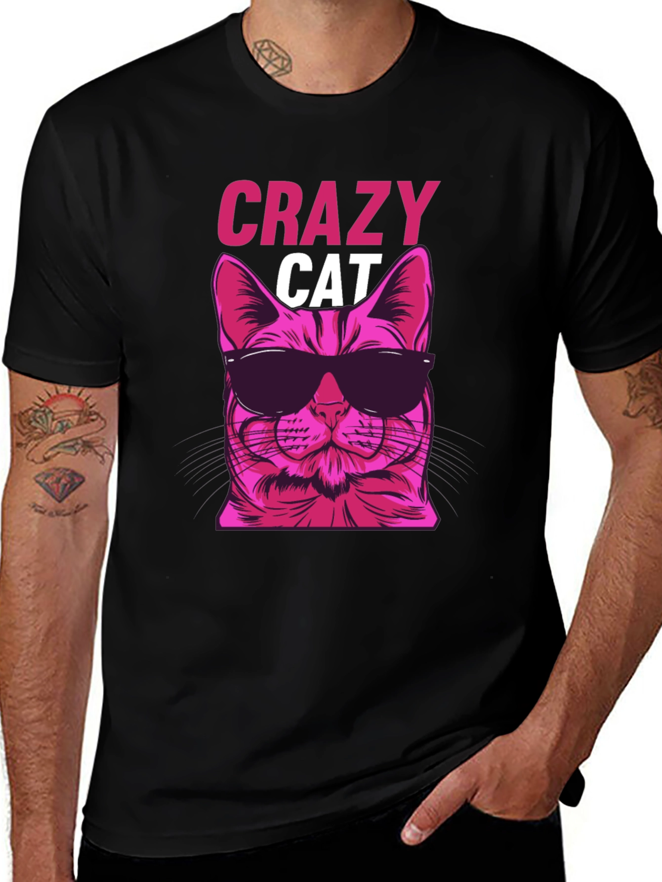 Variant 9 of Crazy Cat Graphic T-Shirt